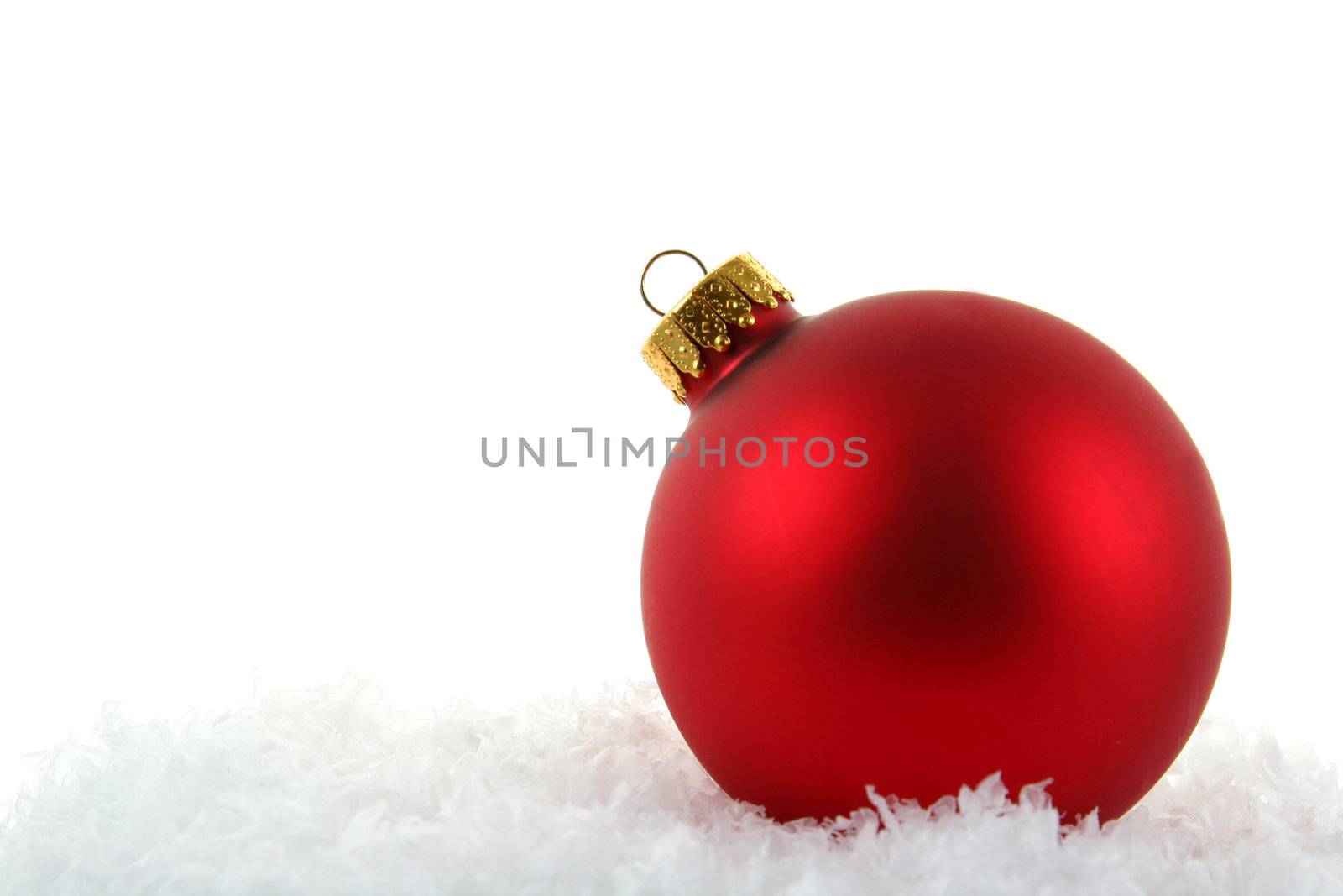 Red Xmas Bauble in the Snow
 by ca2hill