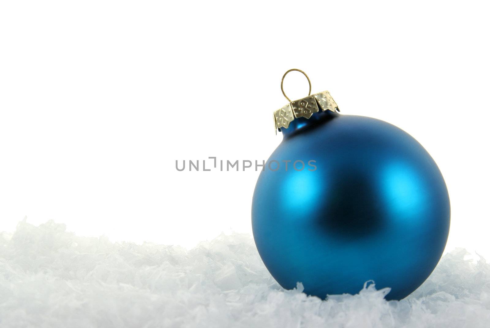 Blue Xmas Bauble in the Snow
 by ca2hill