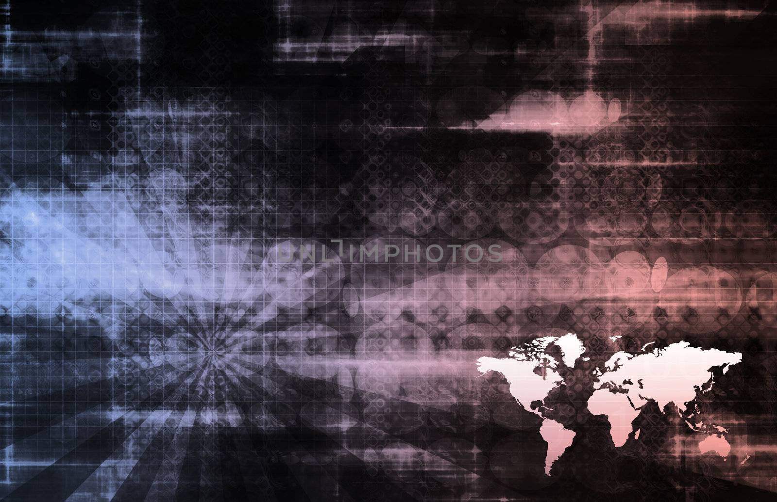 Tech Digital Data Transfer Network as Abstract 