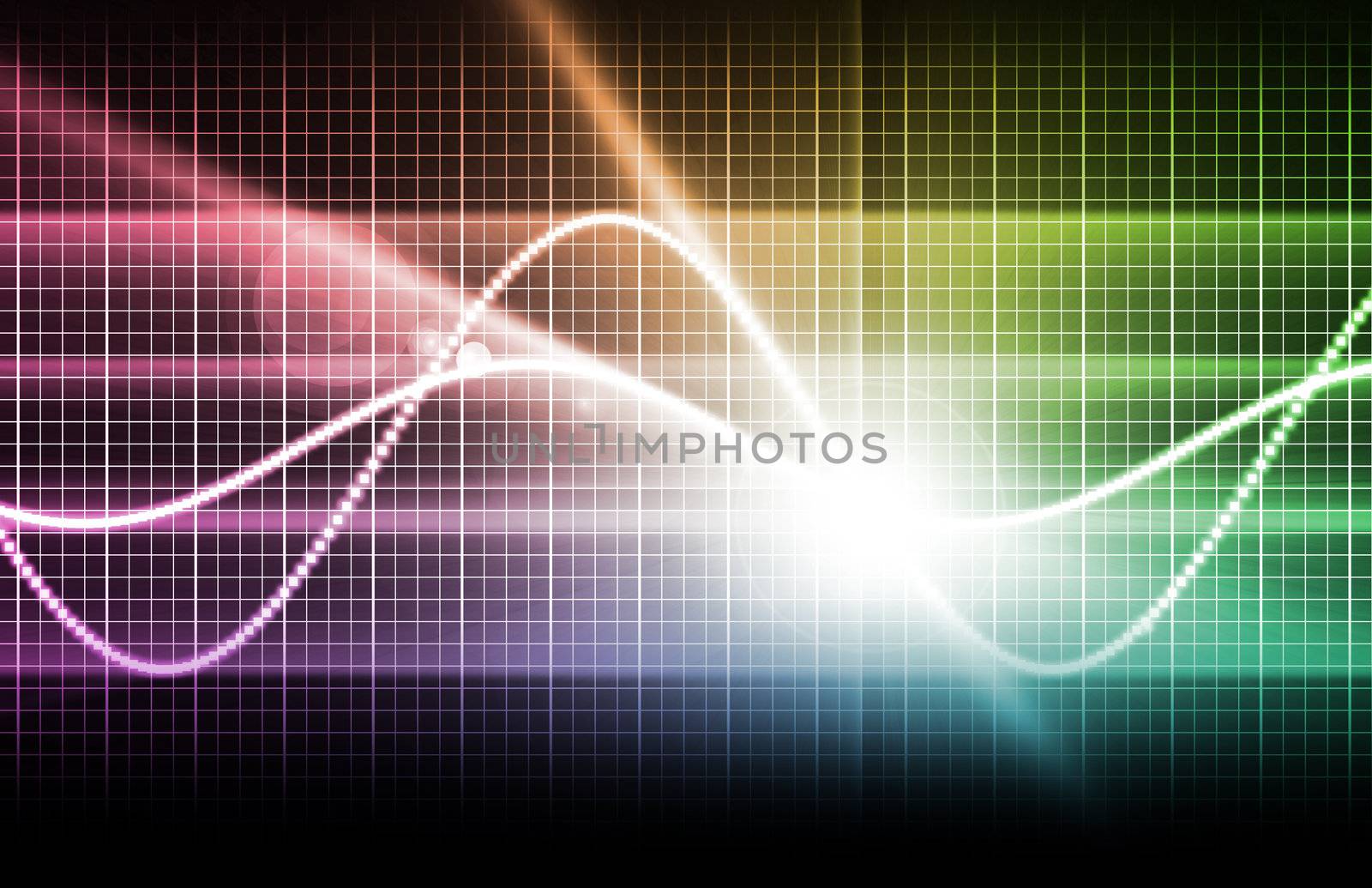 Abstract Technology Background With a Glowing Map