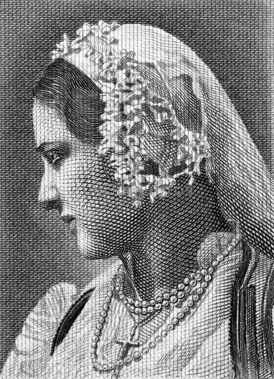 Greek woman in national costume by Georgios