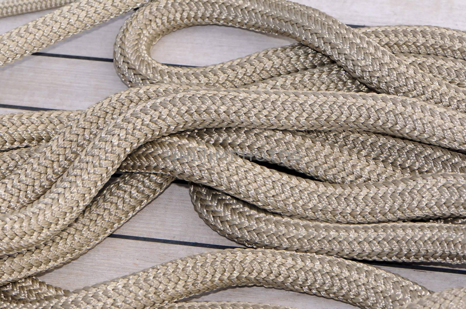close-up of a rope on a boat