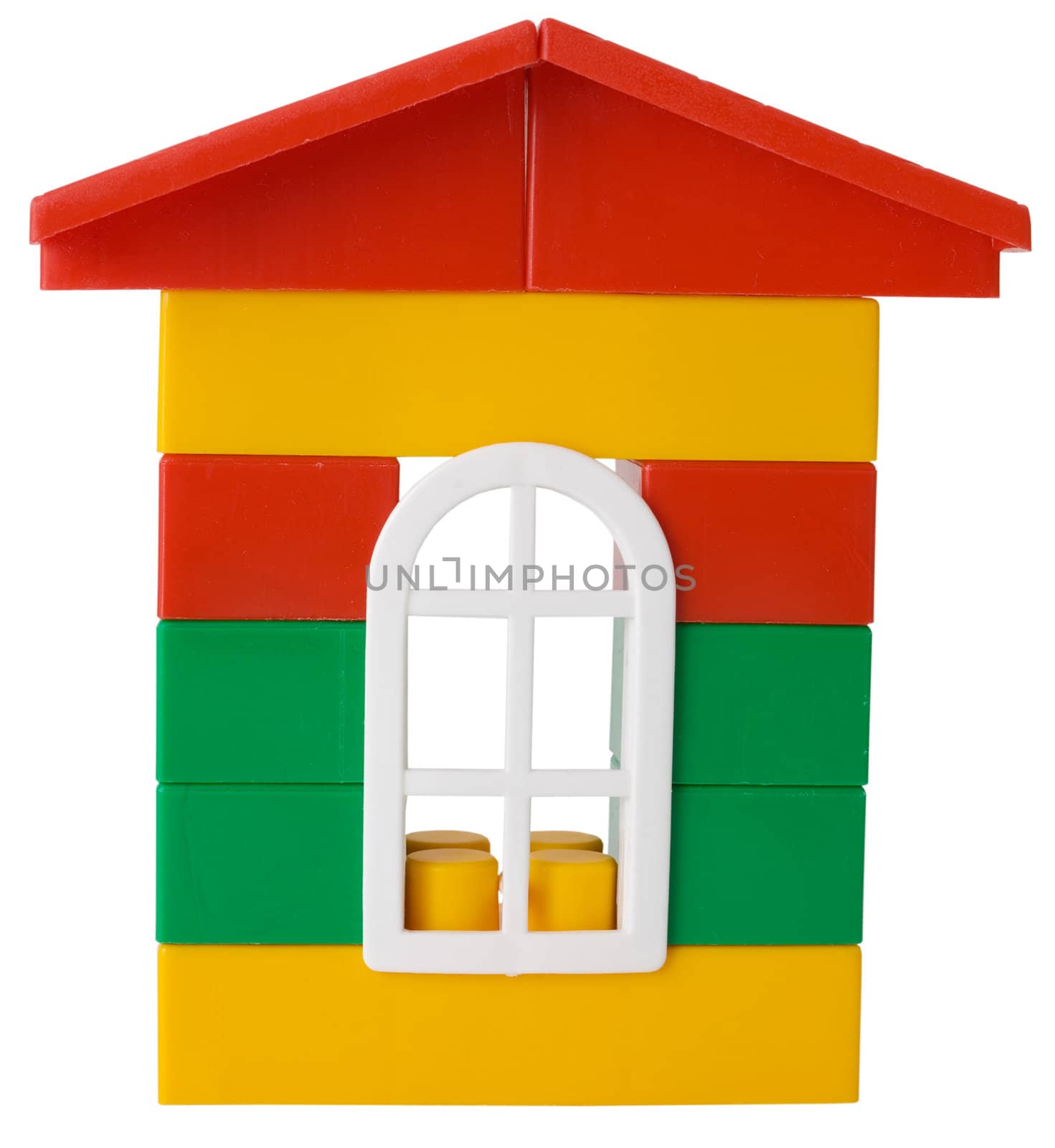 Toy wretched house on the white background