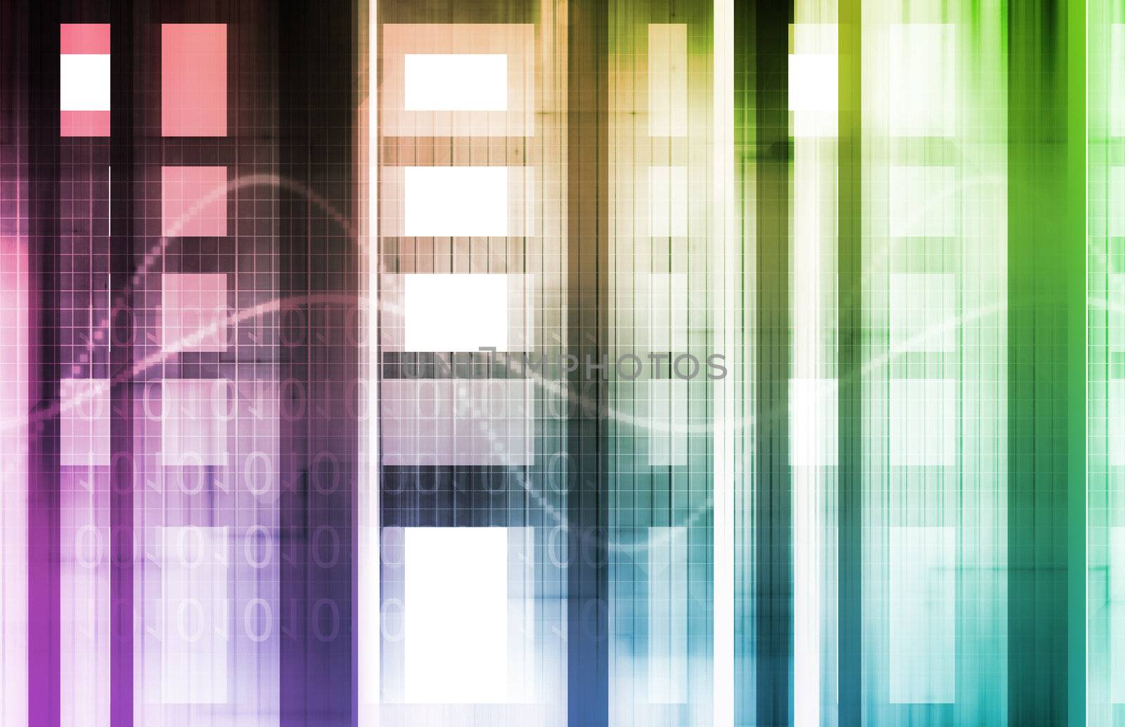 Science Technology Data as a Abstract Art