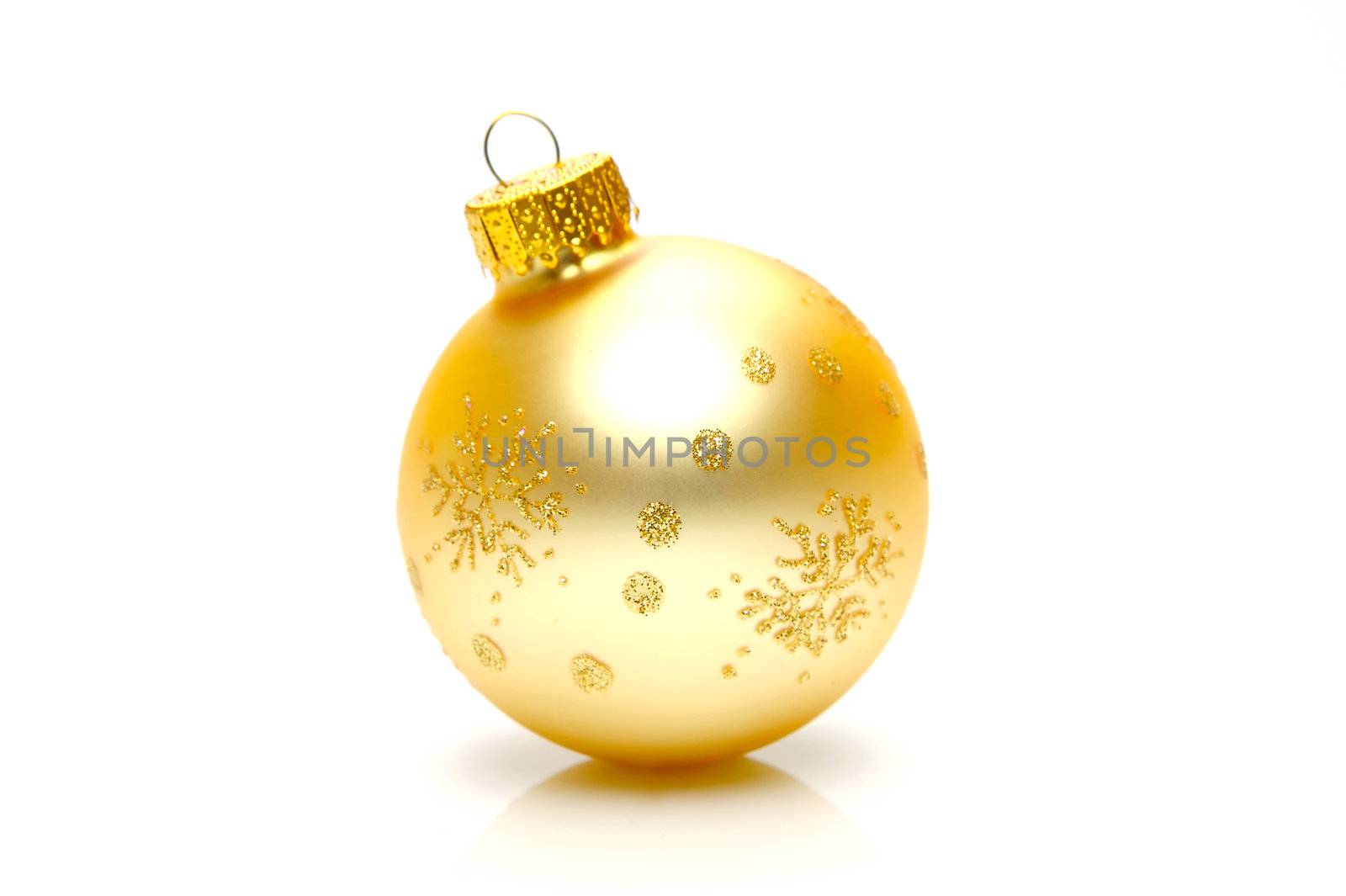 Christmas ornaments isolated on a white background