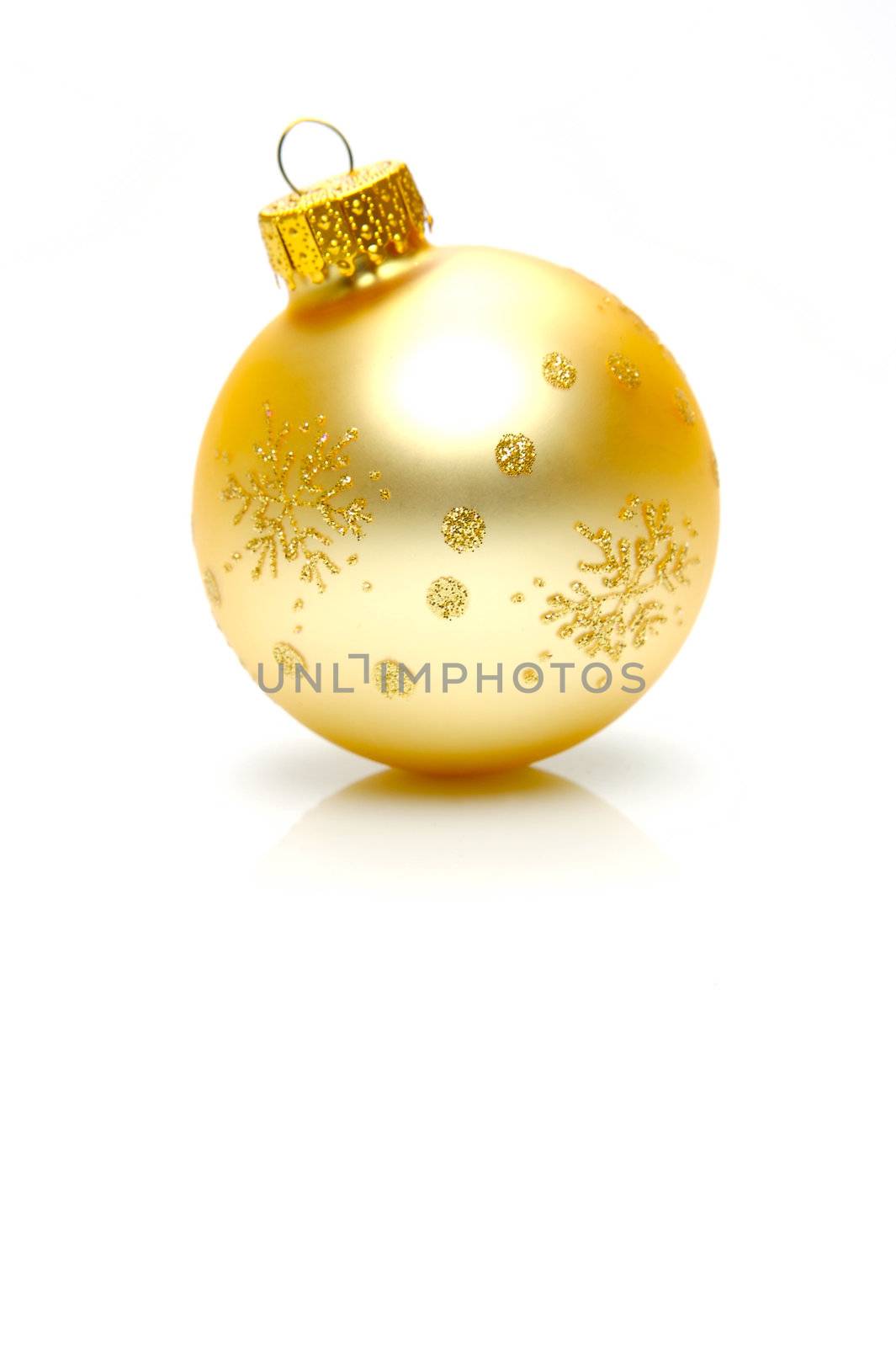 Christmas ornaments isolated on a white background