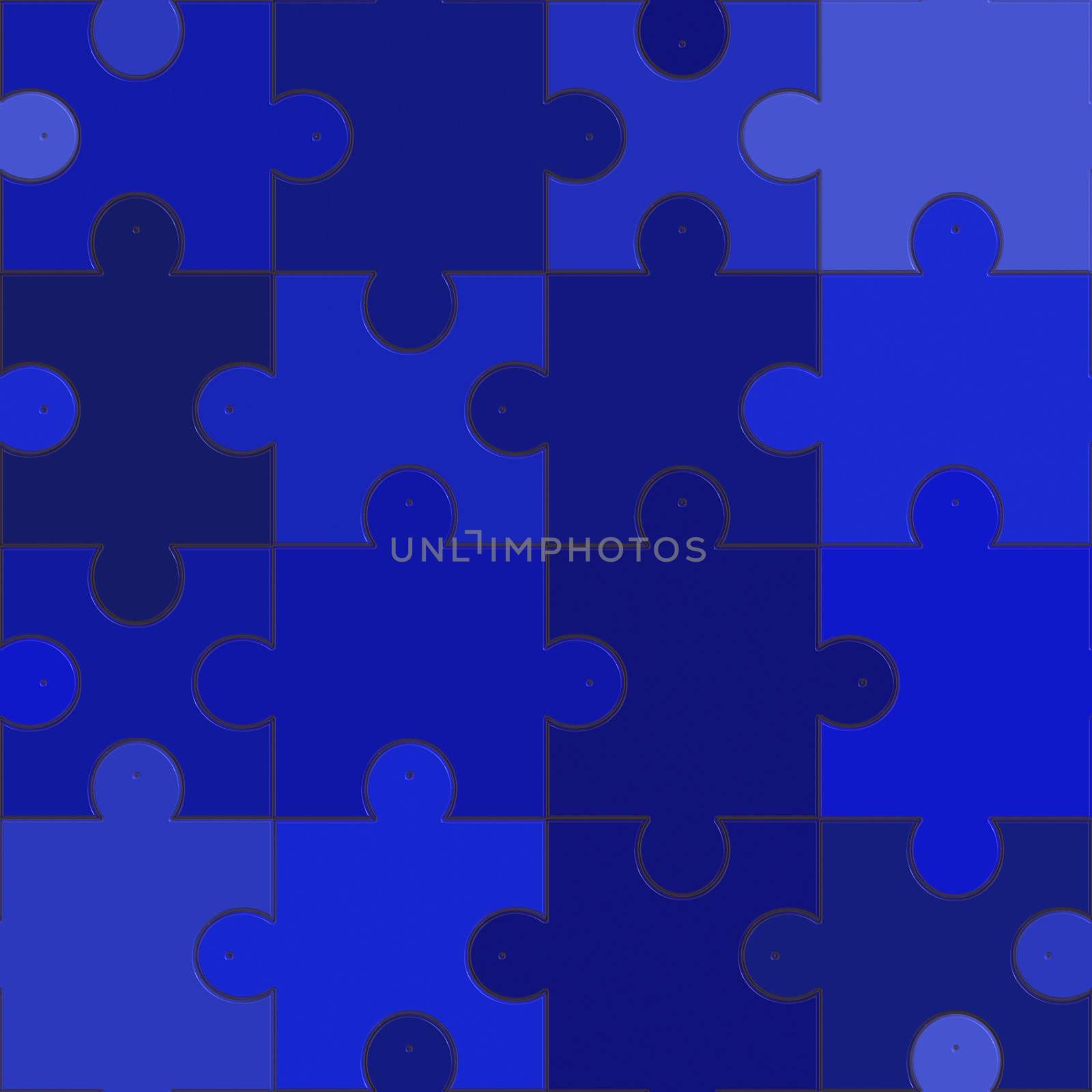 blue jigsaw by hospitalera