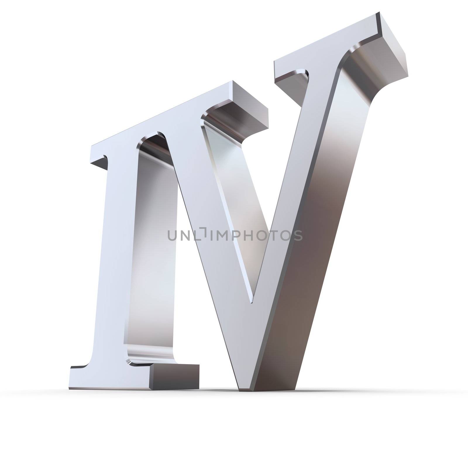 Metallic Roman Numeral 4 by PixBox