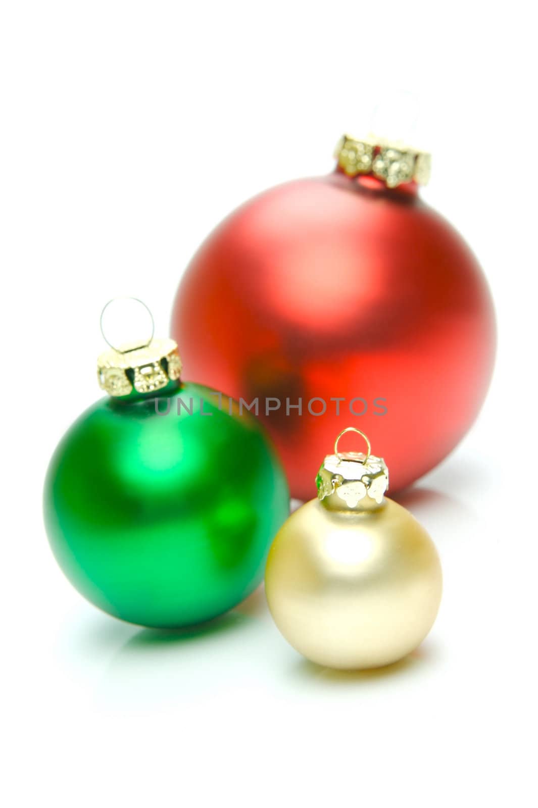 Christmas decorations isolated on a white background