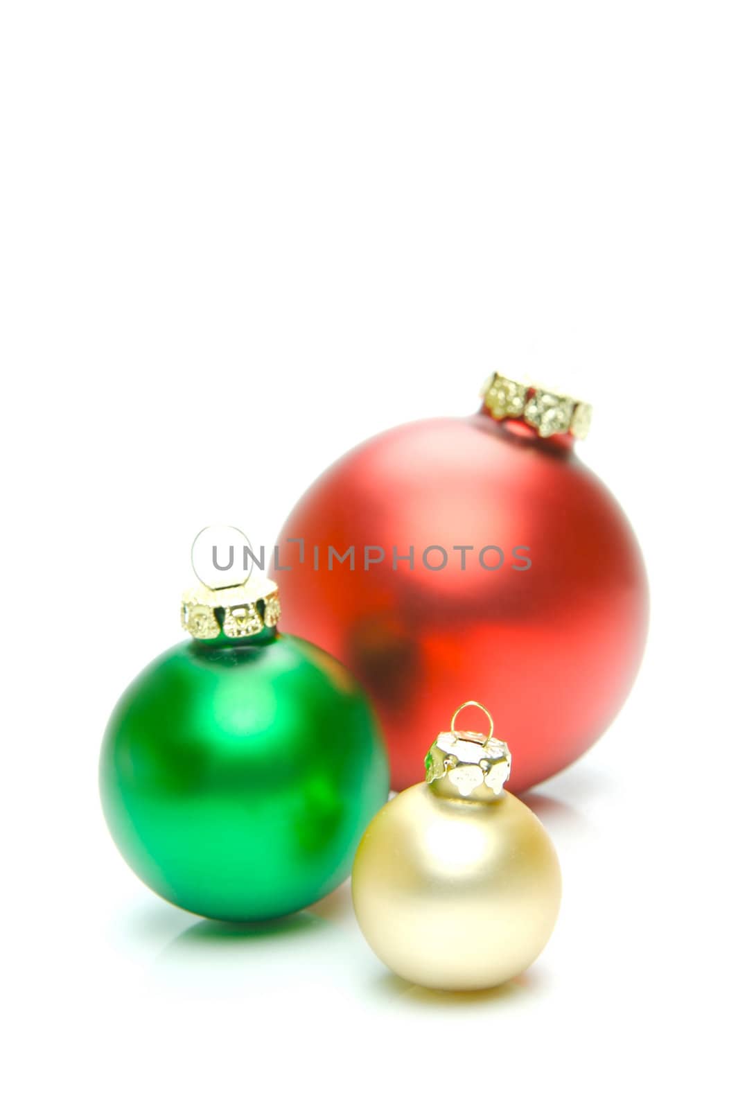 Christmas decorations isolated on a white background