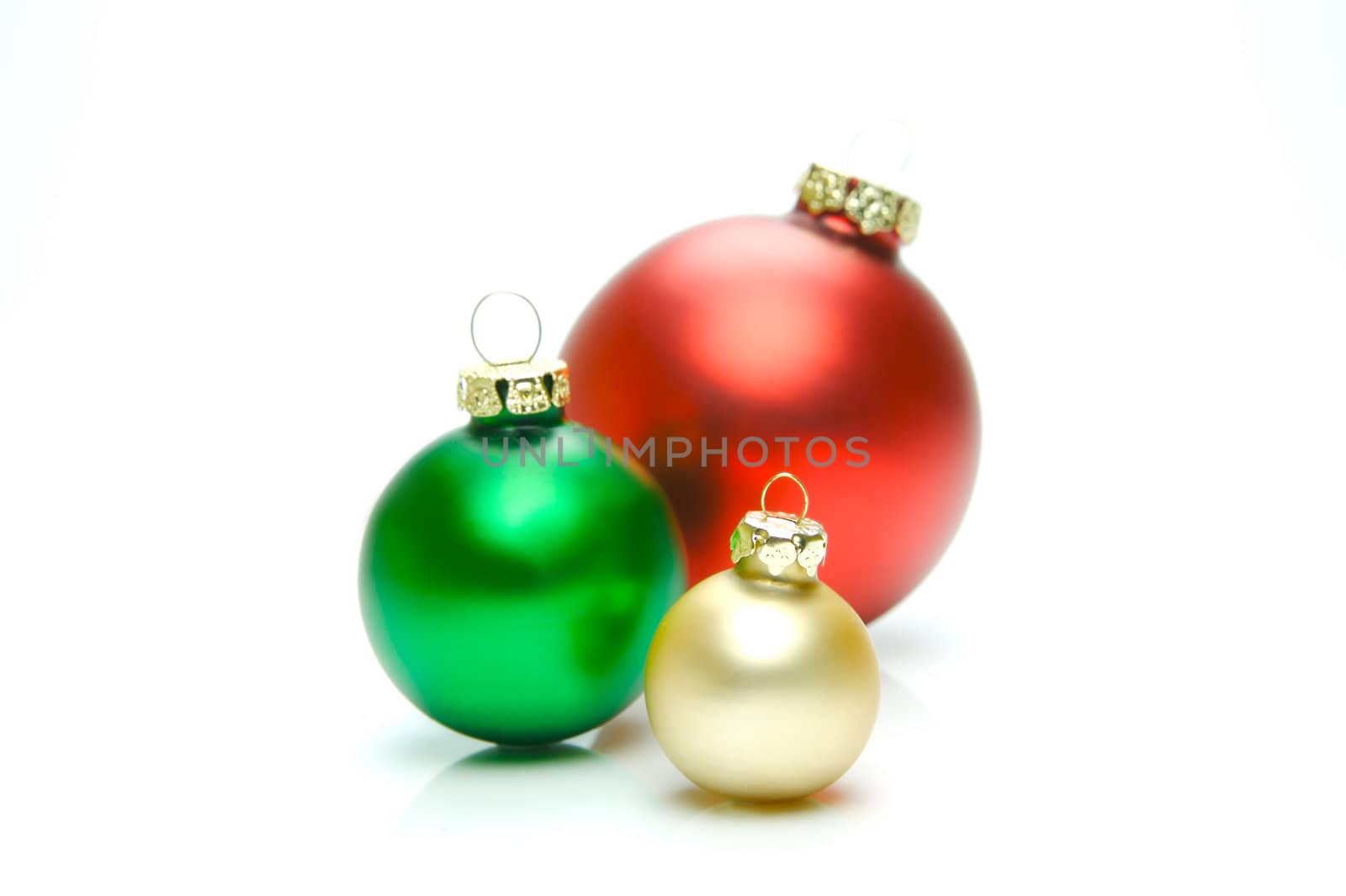 Christmas decorations isolated on a white background