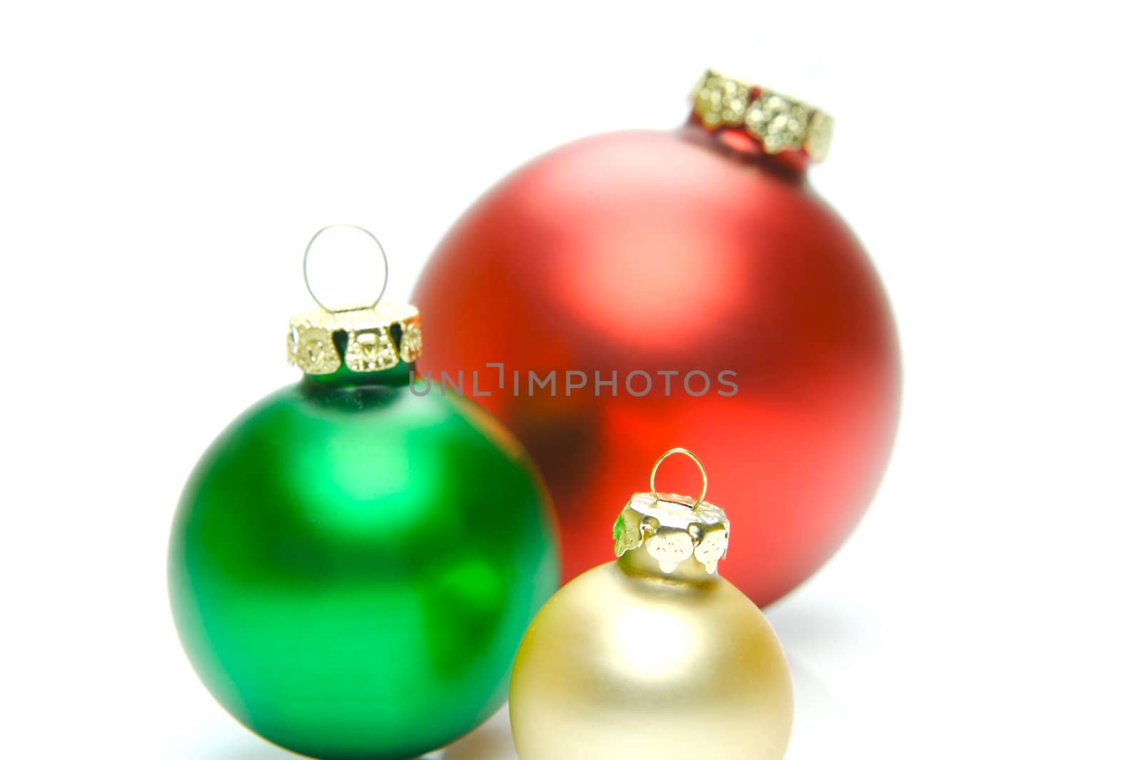 Christmas decorations isolated on a white background