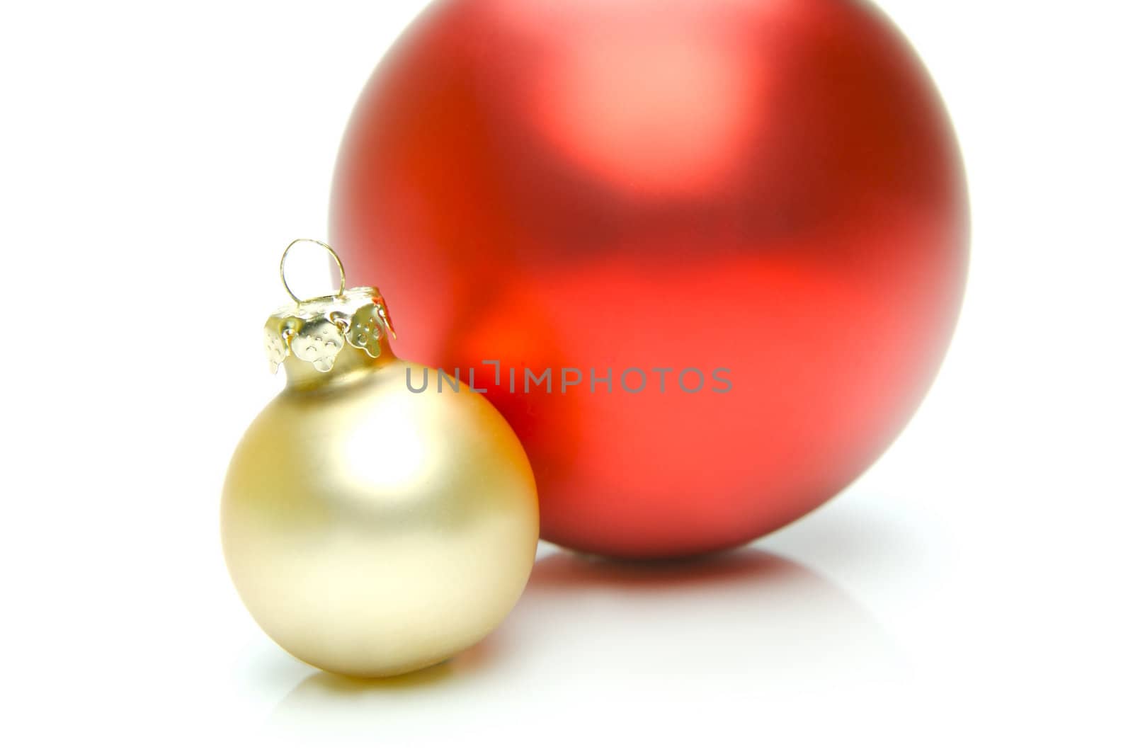 Christmas decorations isolated on a white background