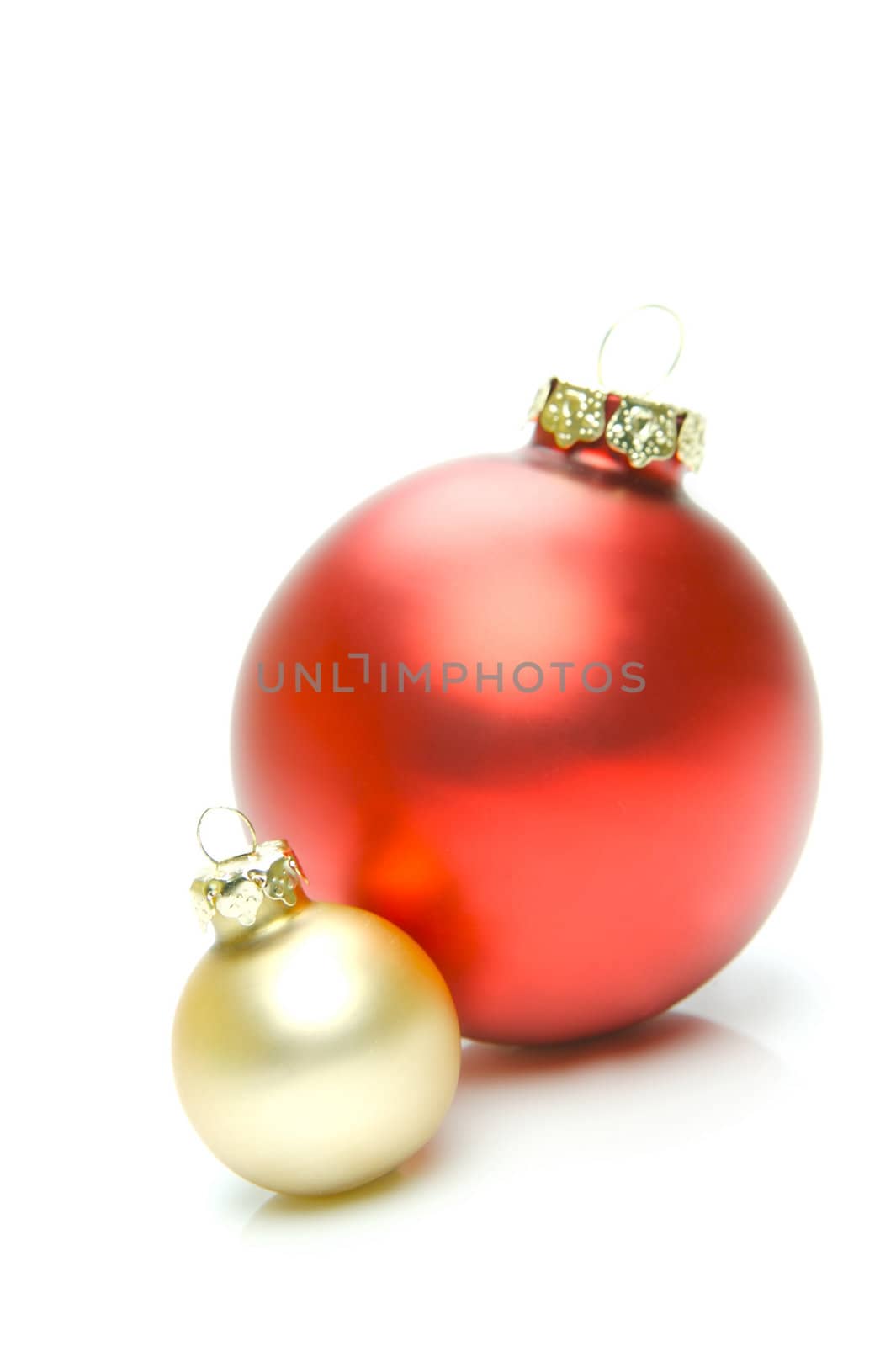 Christmas decorations isolated on a white background