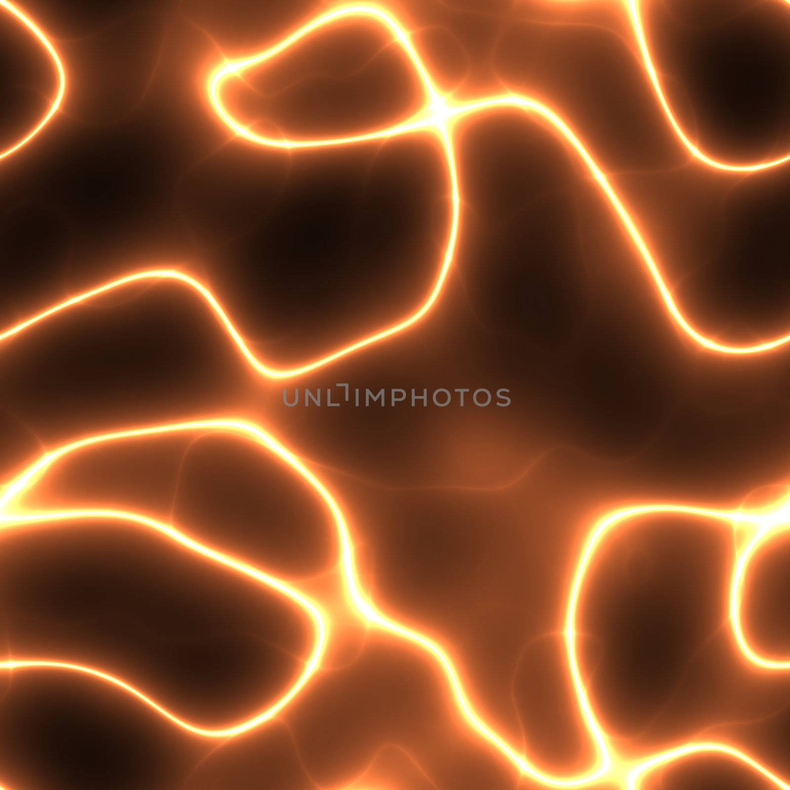 abstract neon orange electricity or neuron lines over black, seamlessly tillable as a pattern