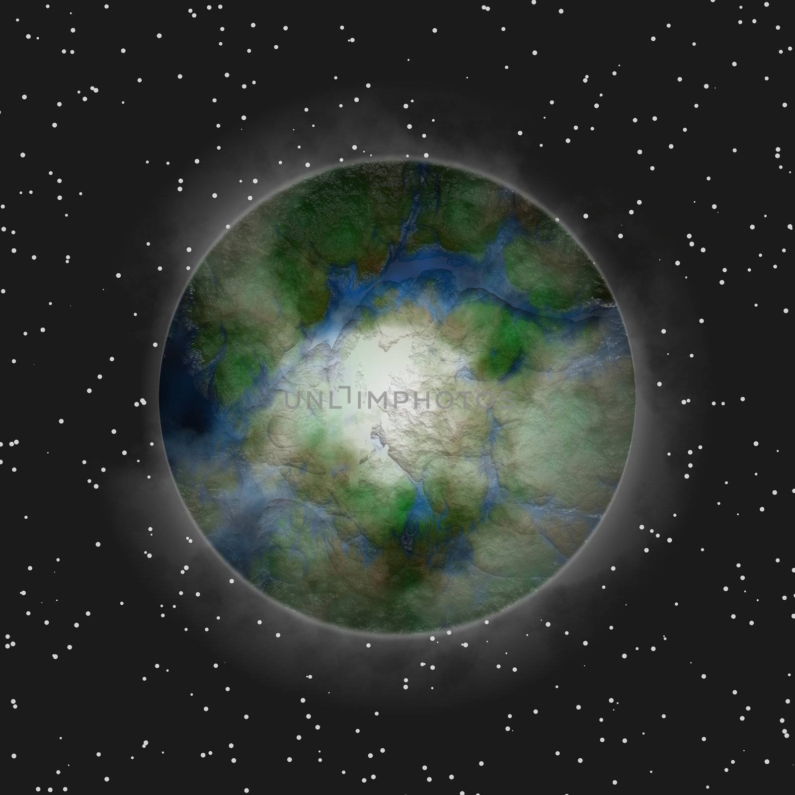 3d rendered planet, great as design element, over a black background, global warming concept