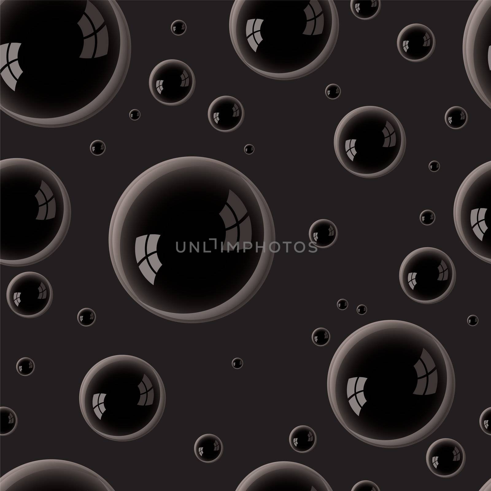 Oil slick bubble background with seamless pattern and light reflection