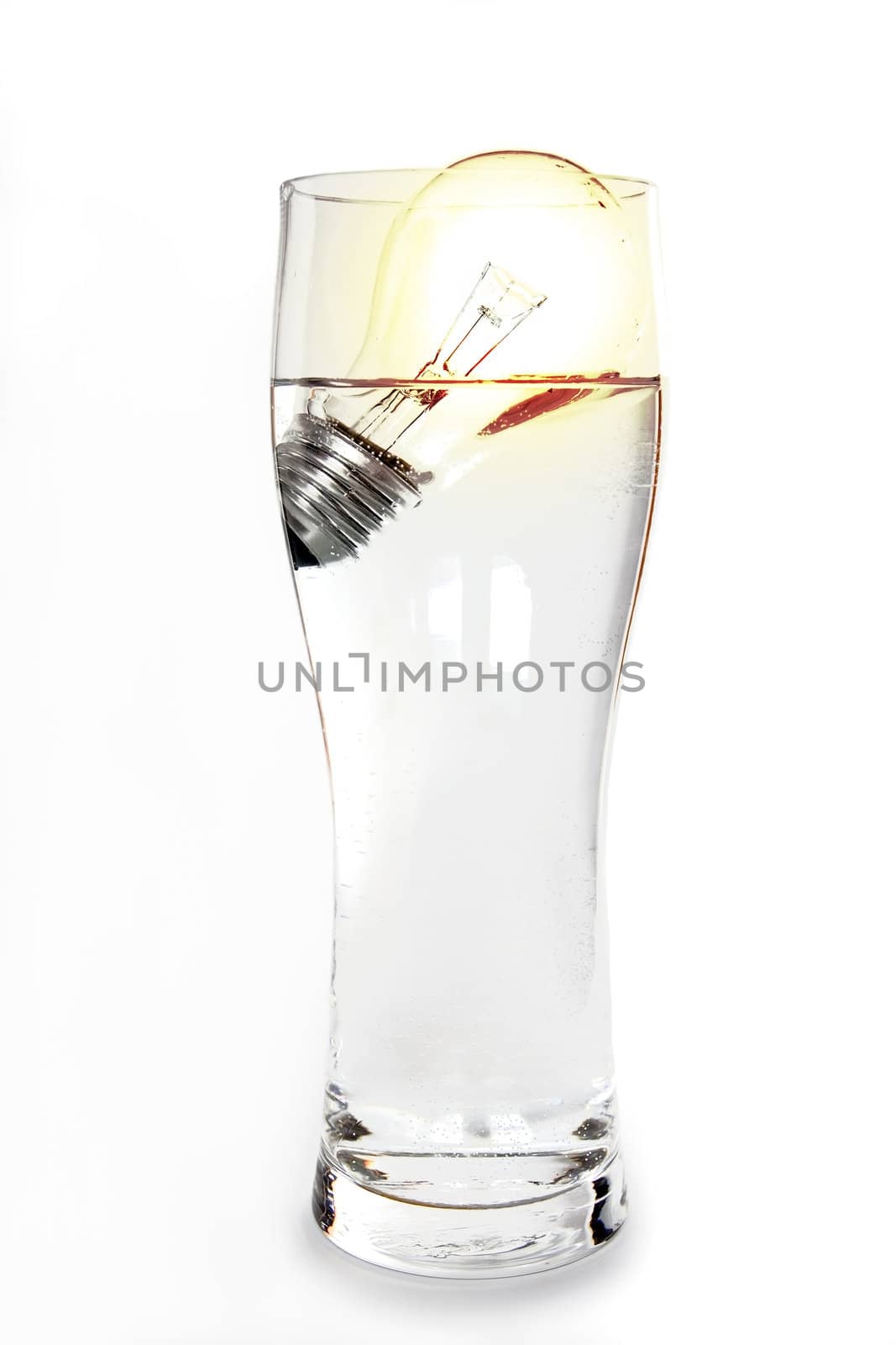 lightbulb in glass by milkovasa