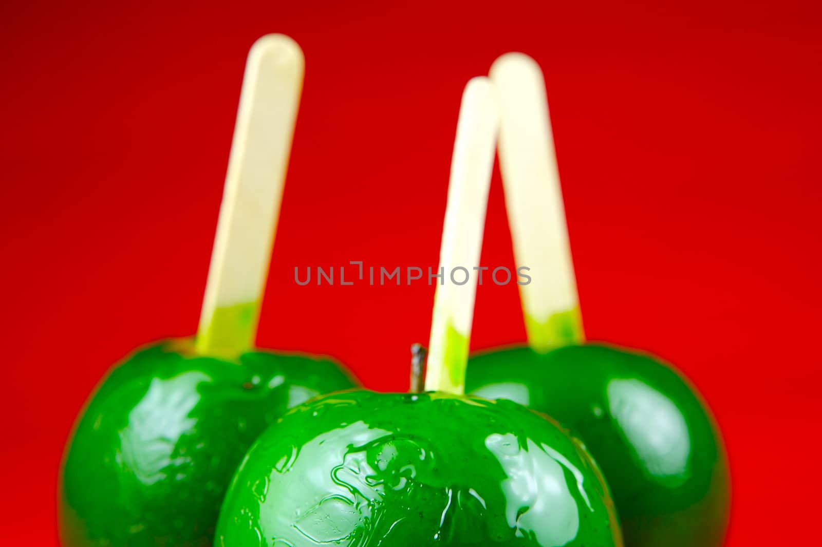 Green Toffee Apples by Kitch