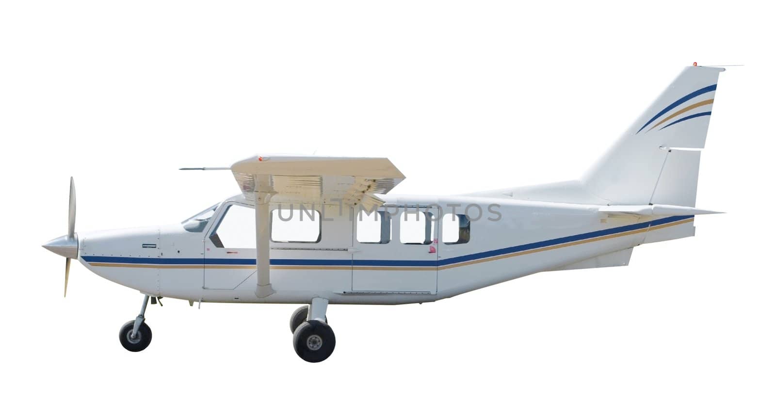 Small Commuter Aircraft isolated with clipping path