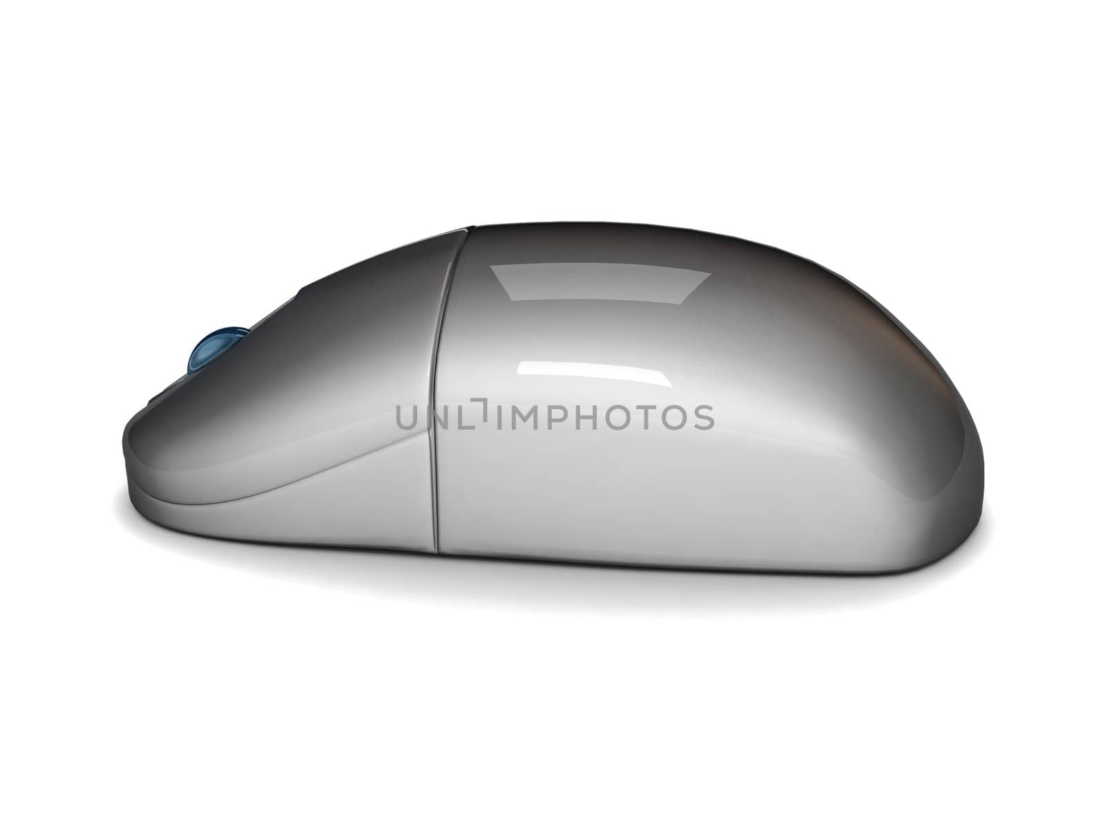 three dimensional electronic mouse against white background

