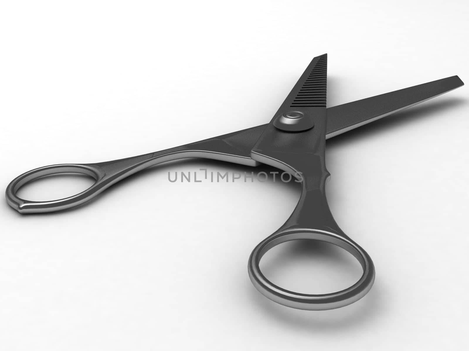 three dimensional isolated scissors 
