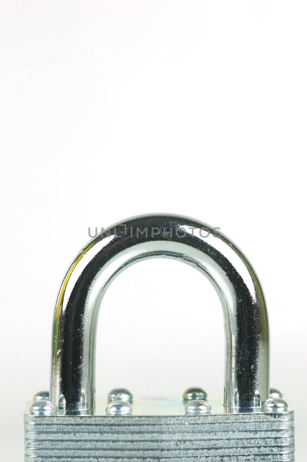 A padlock isolated against a white background