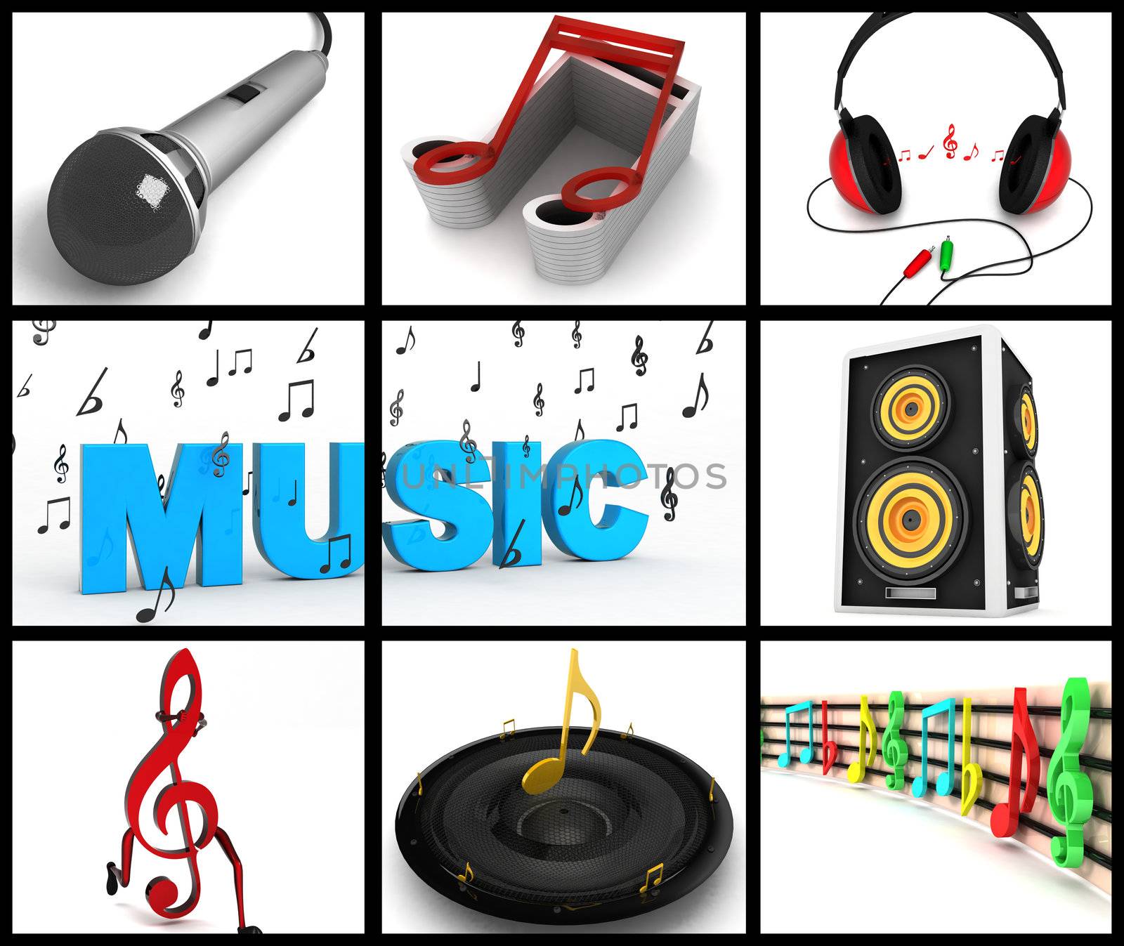 photomontage of musical equipments by imagerymajestic