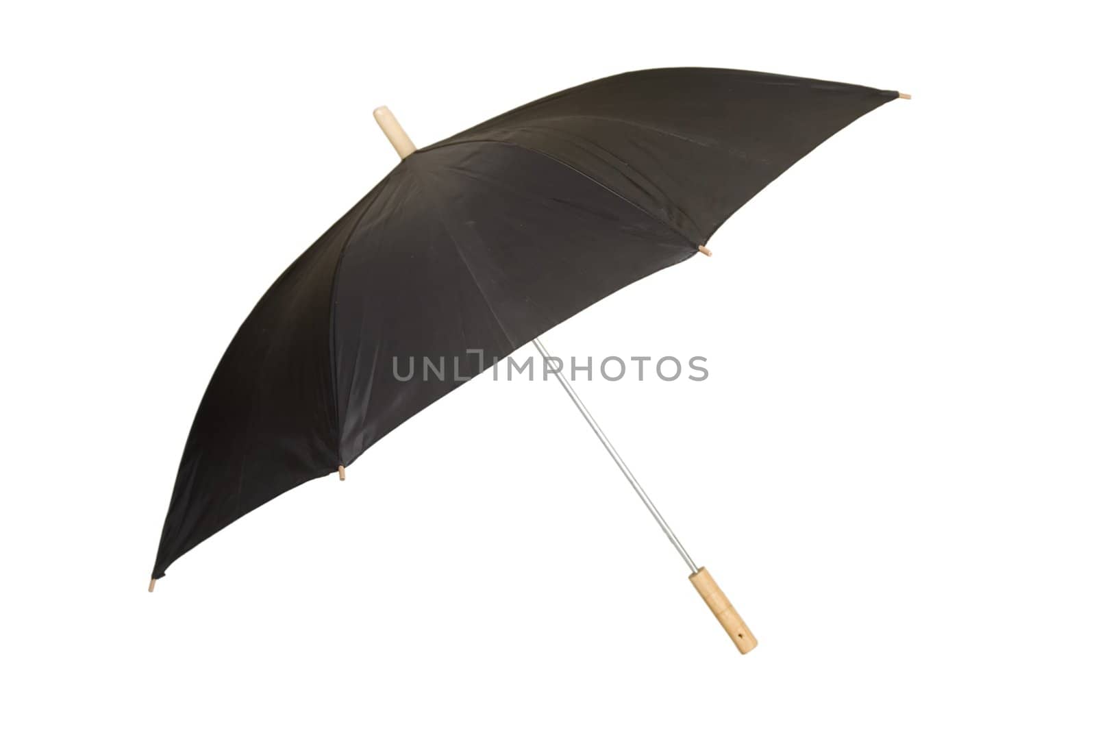 open black bussines umbrella on white background