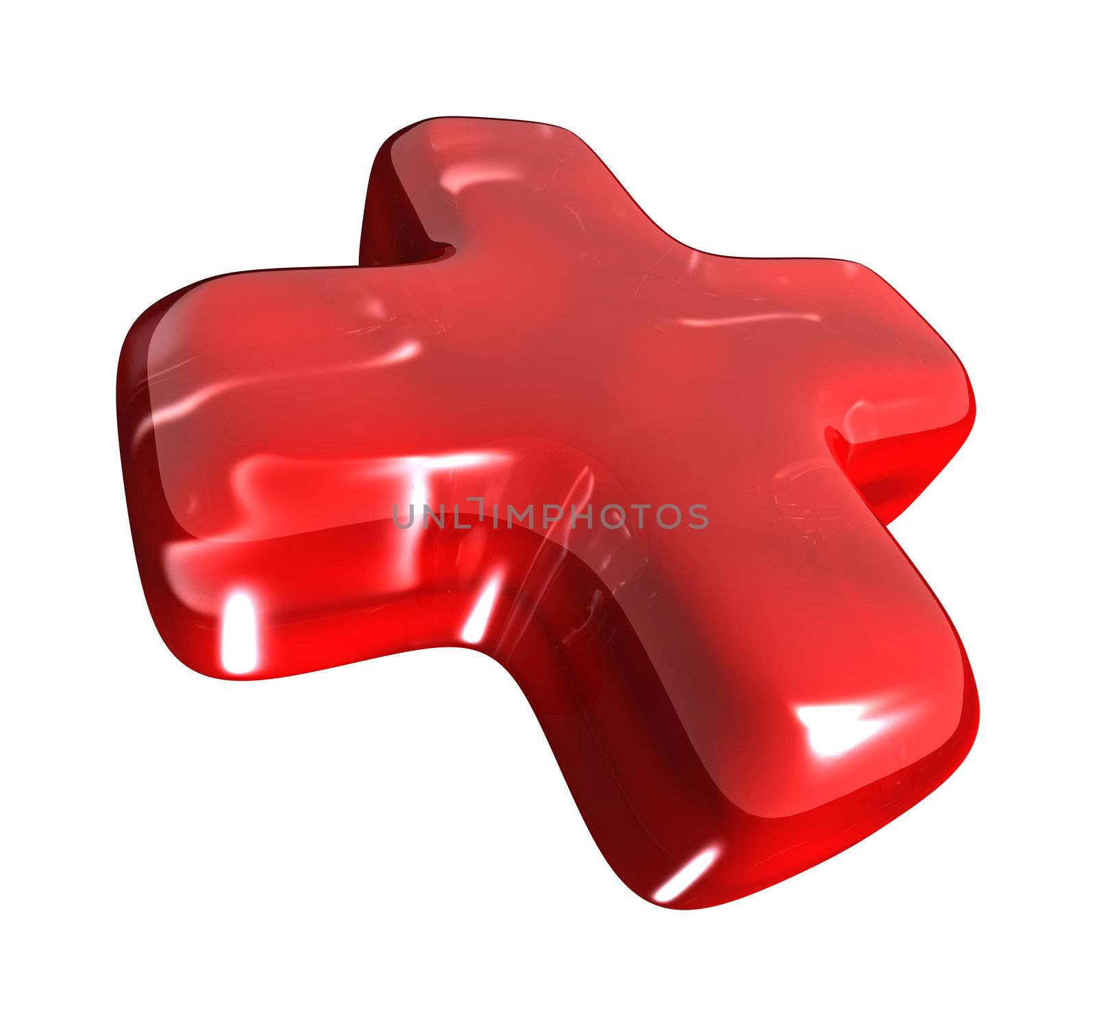 An image of a nice red 3D cross