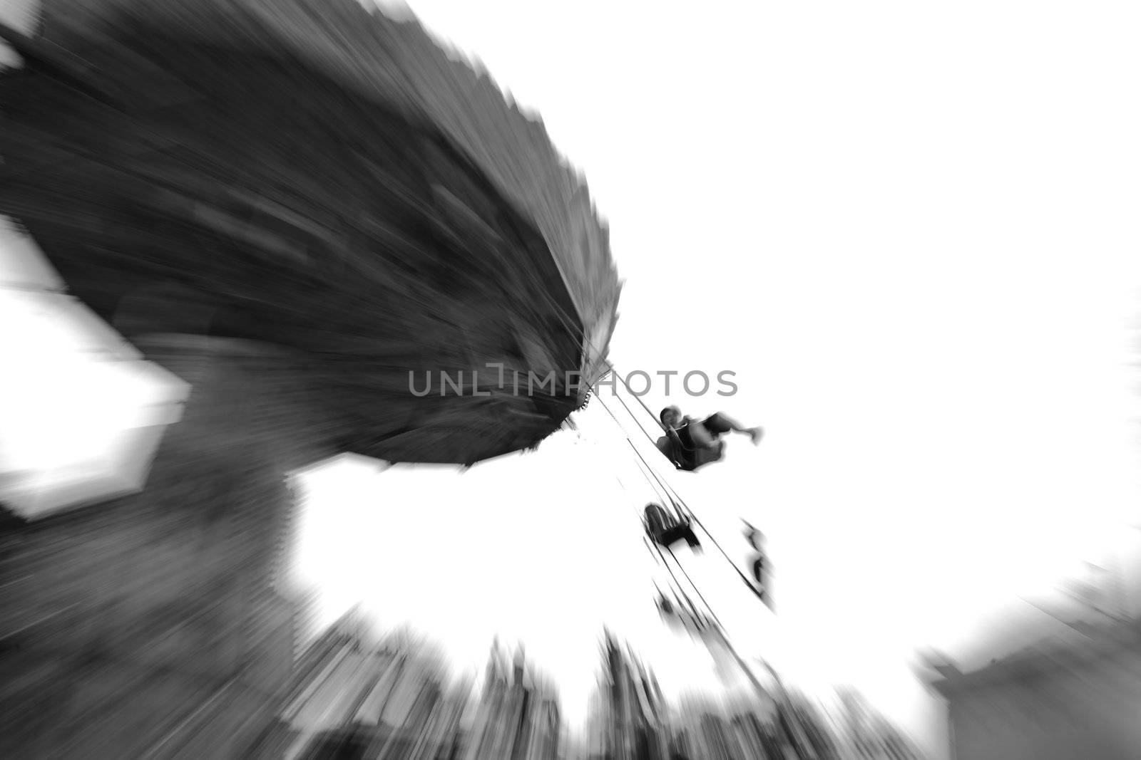 Fun in theme park abstract motion blur