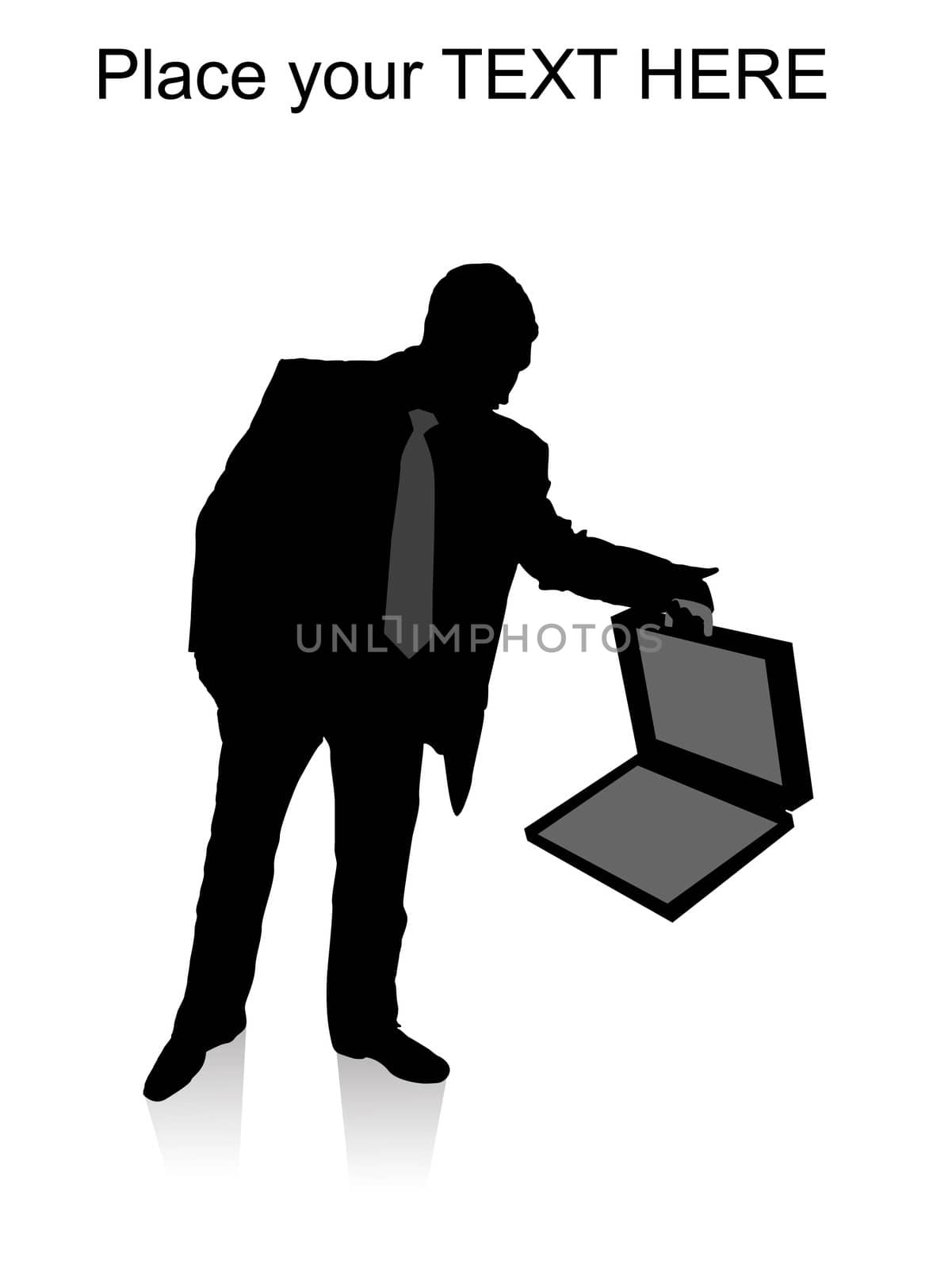 businessman holding briefcase by imagerymajestic