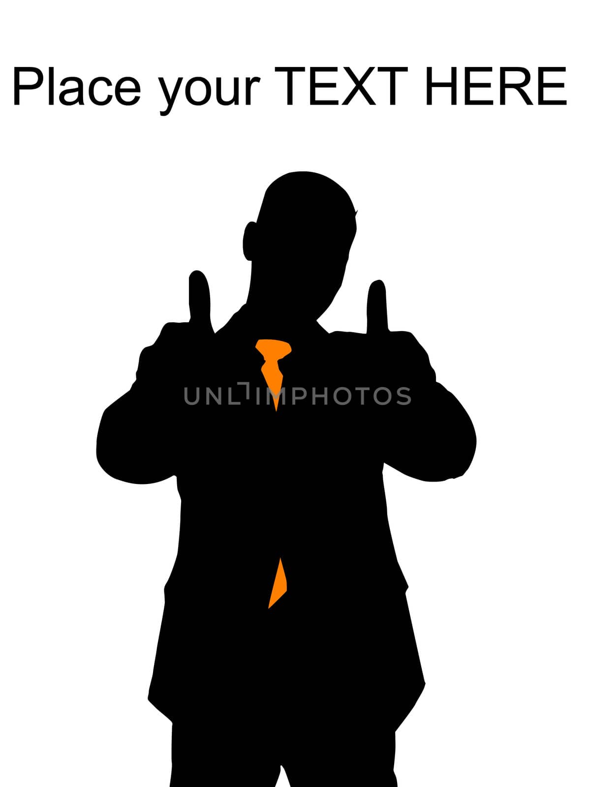 businessman showing thumbs up by imagerymajestic