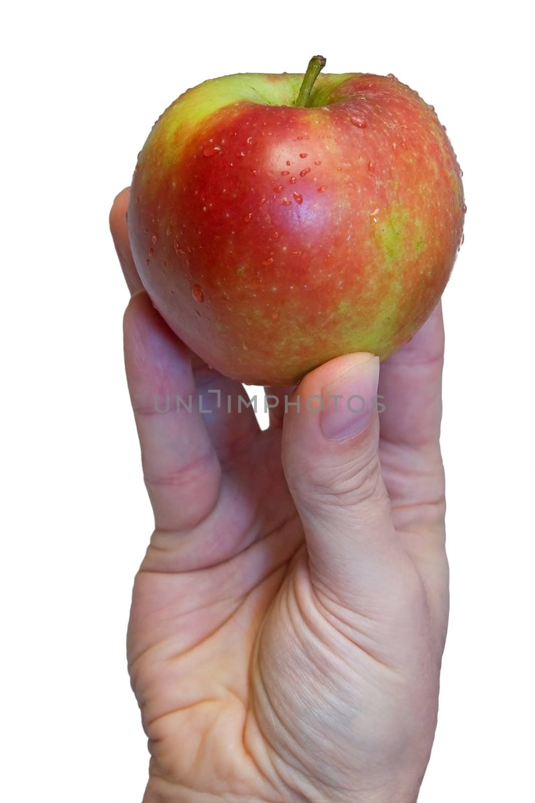 apple in hand 