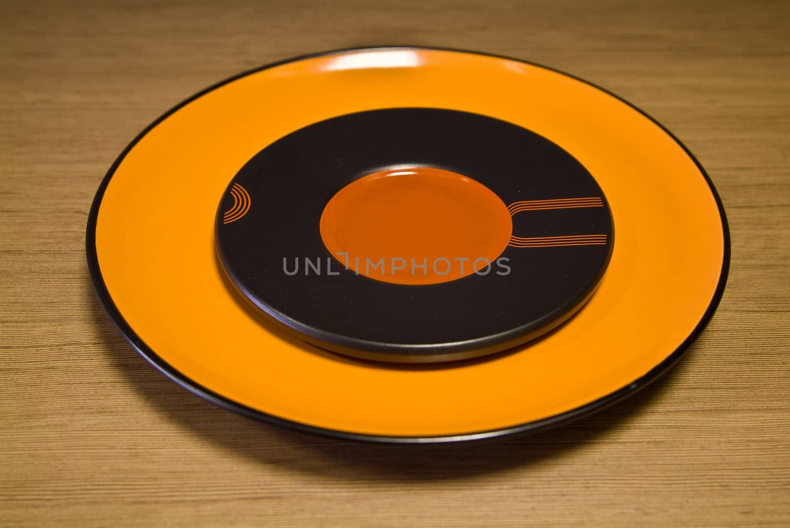 Orange ceramic plate