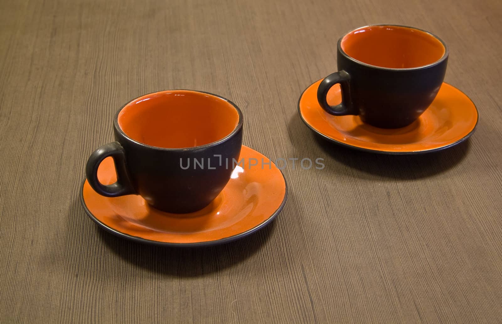 Pair cups on the table