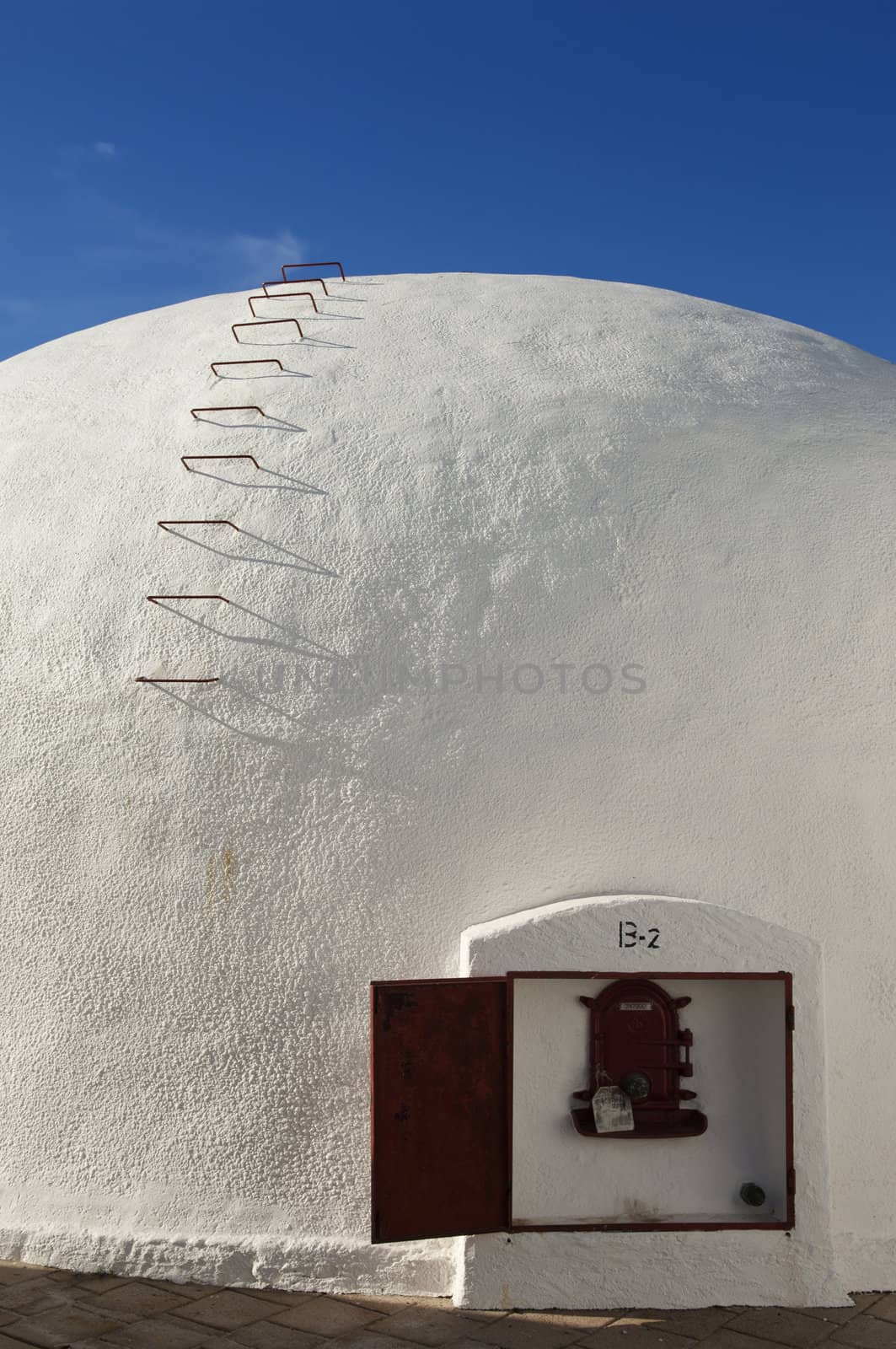 Concrete wine tanks in a winery, Alentejo, Portugal