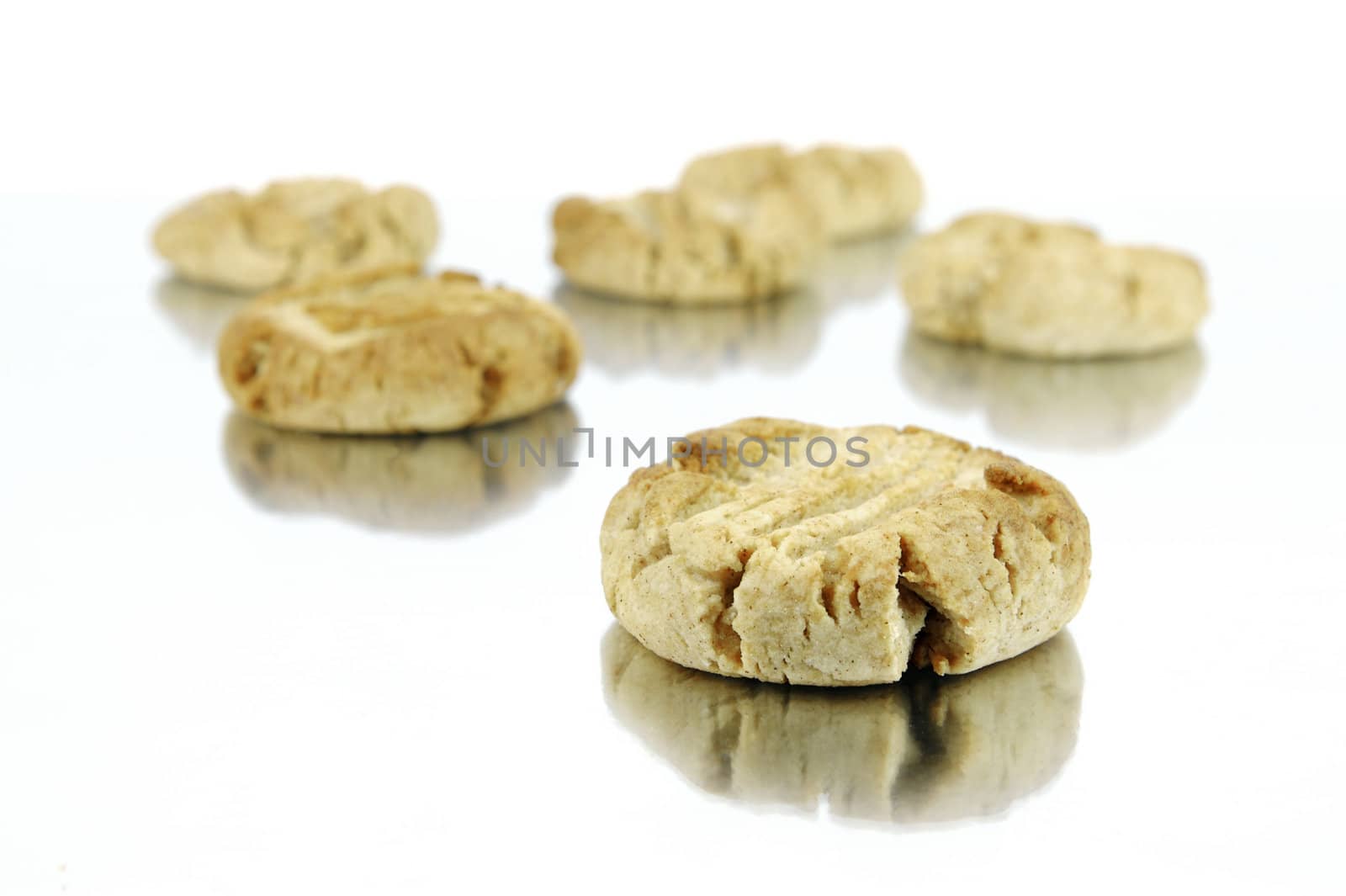 Ginger cookies isolated against a white background