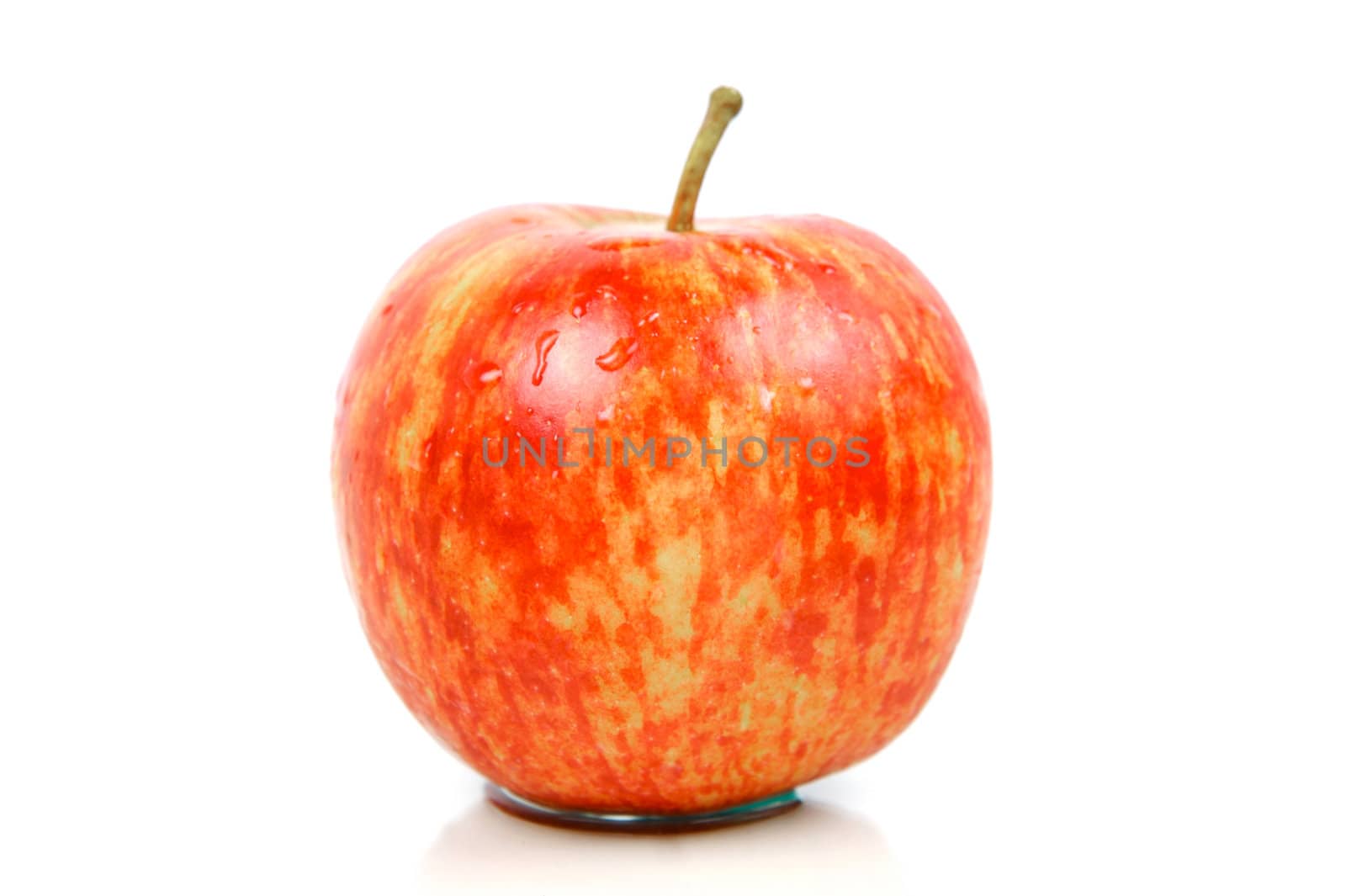 Red apples isolated against a white background