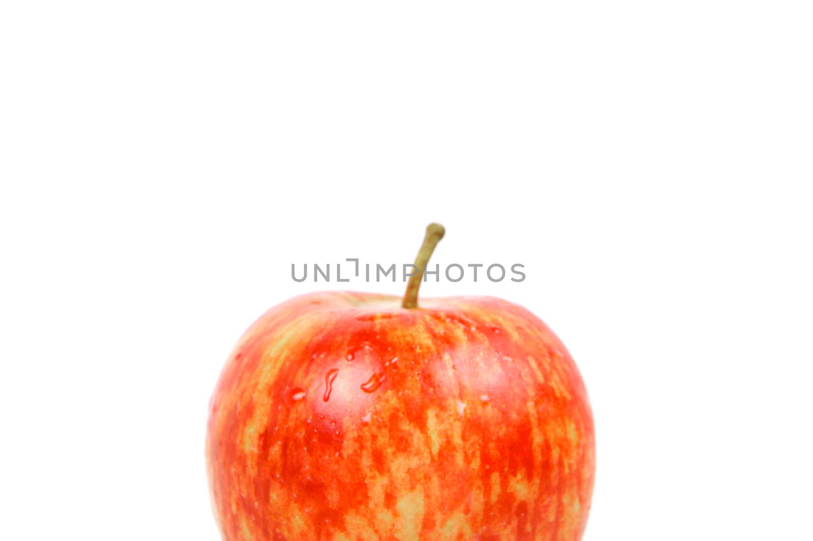 Red apples isolated against a white background