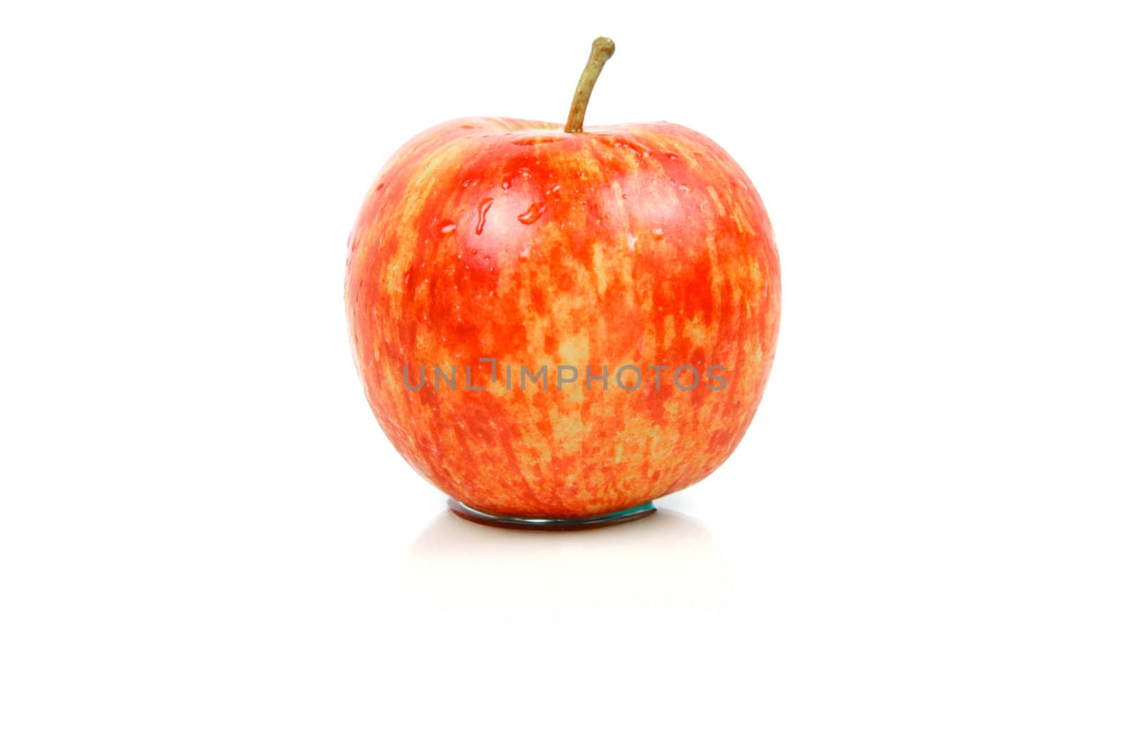 Red apples isolated against a white background