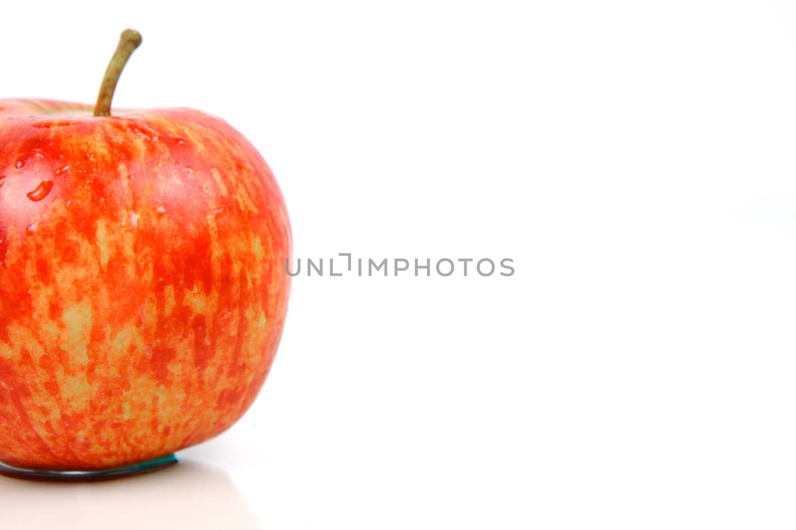 Red apples isolated against a white background