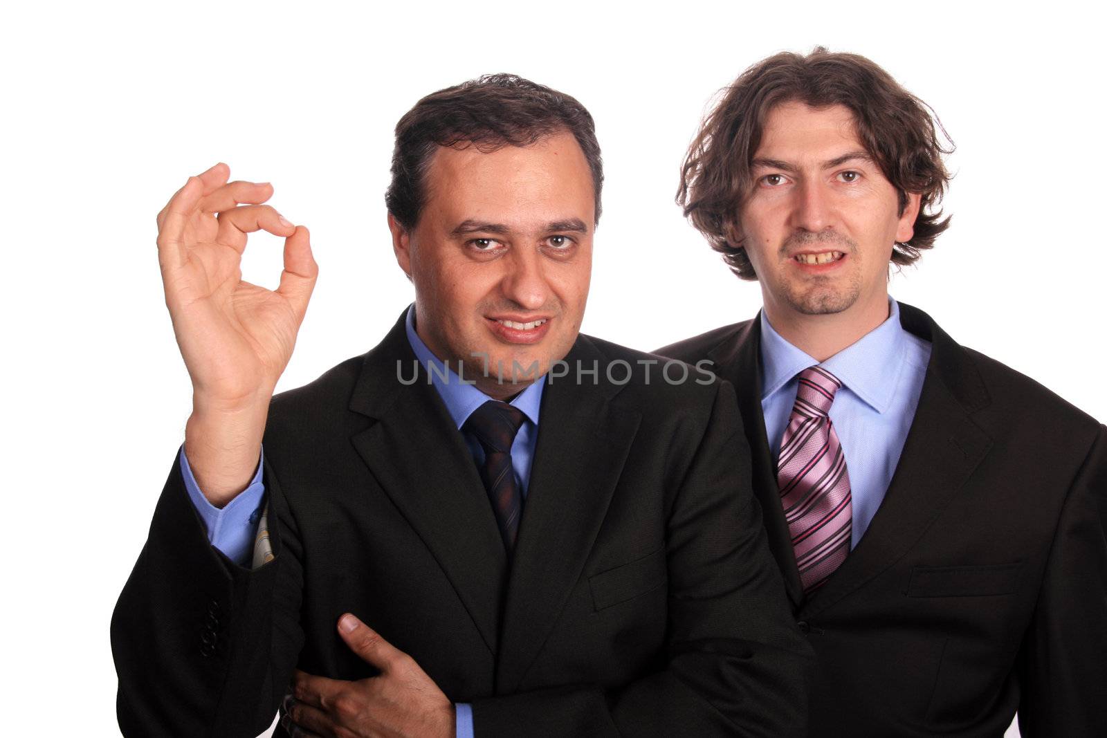 businessteam over white background studio