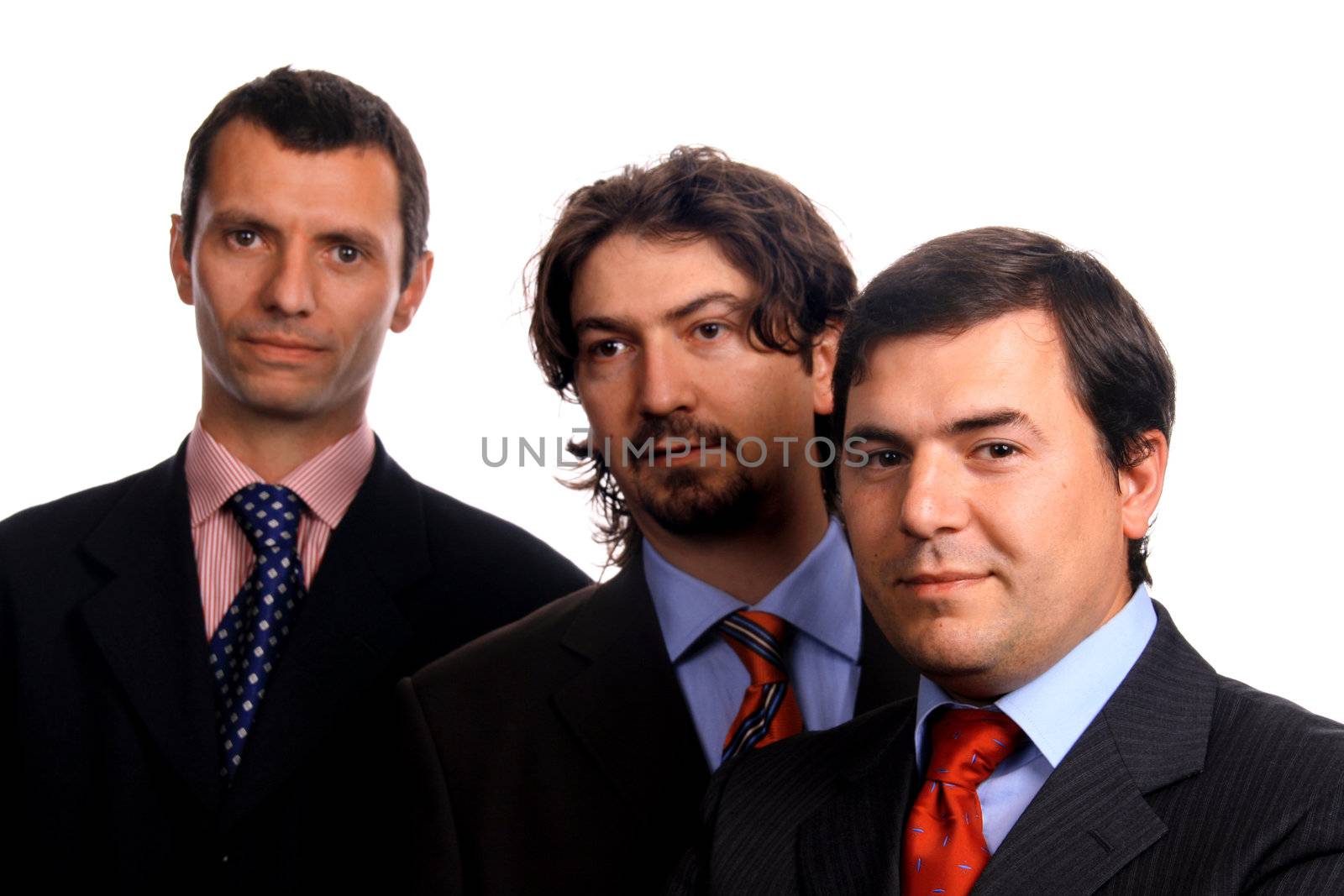 businessteam over white background studio