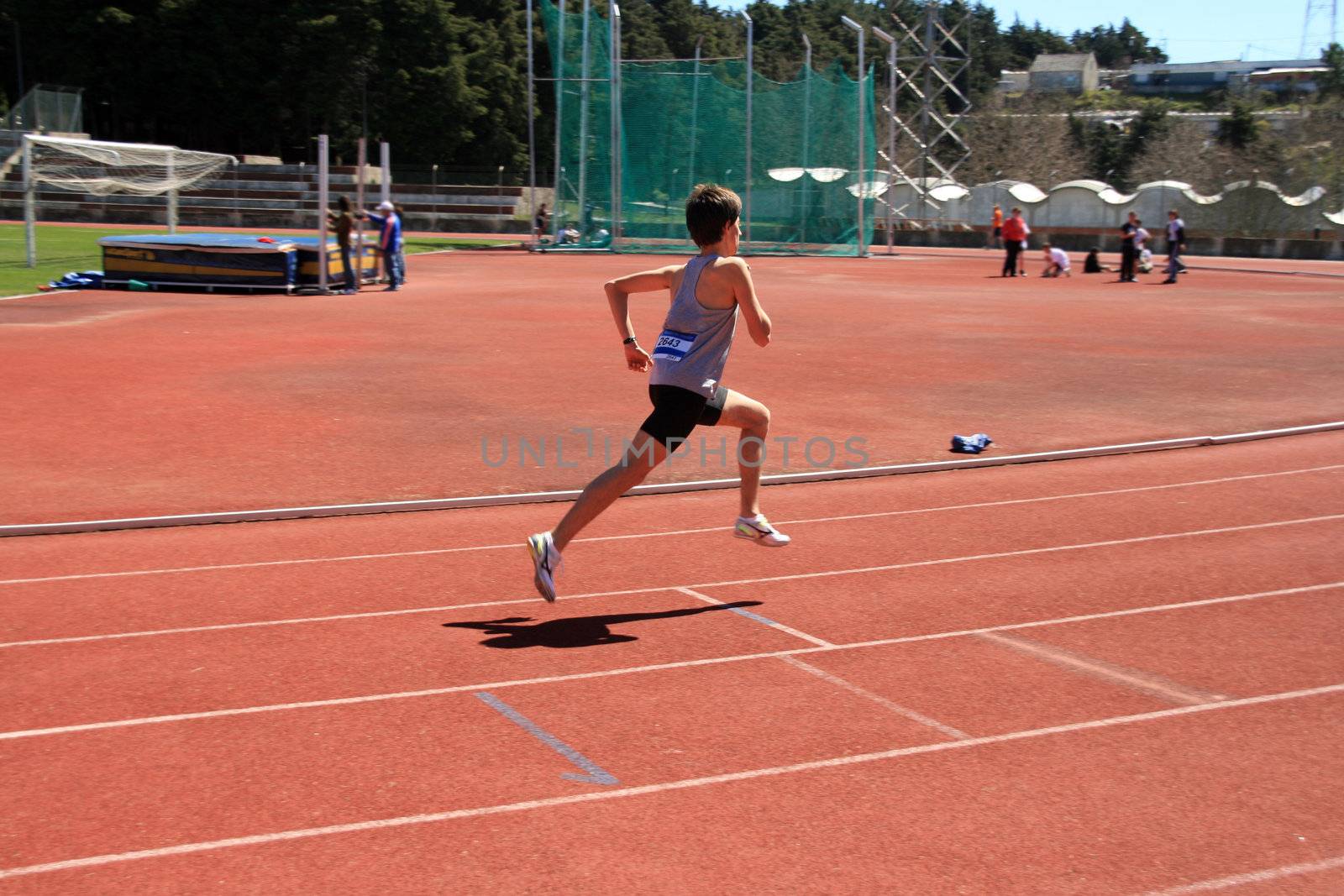 atlhetics outdoor in sport stadium