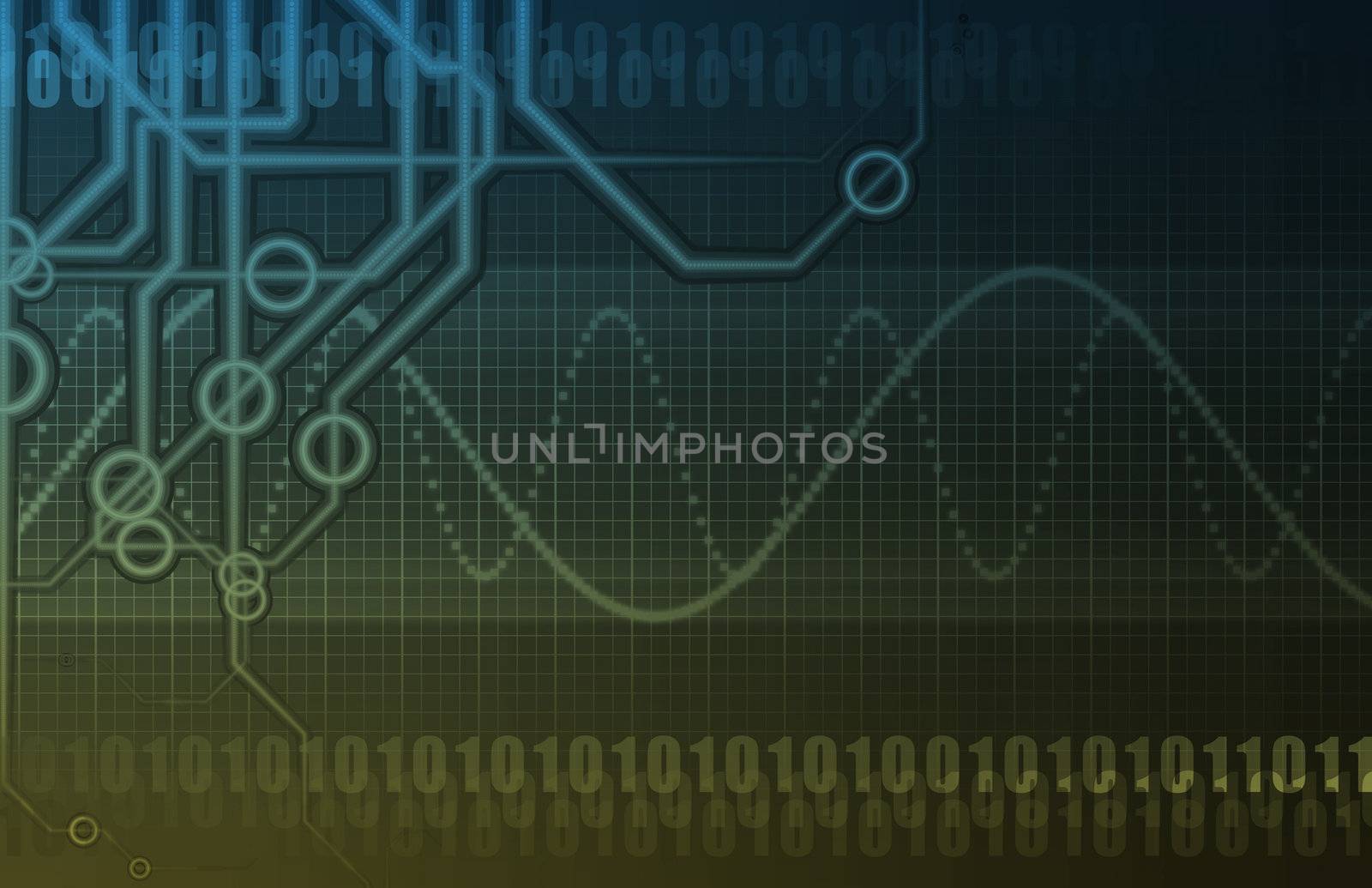 Futuristic Technology Data Flow as Art Abstract