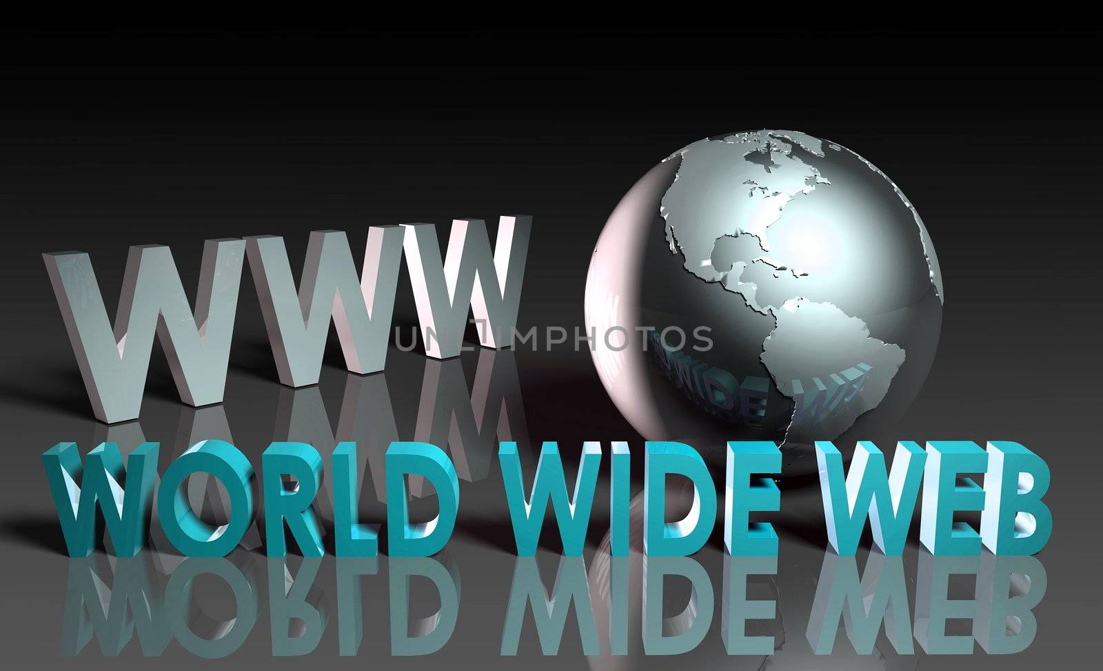 WWW World Wide Web 3d as Concept