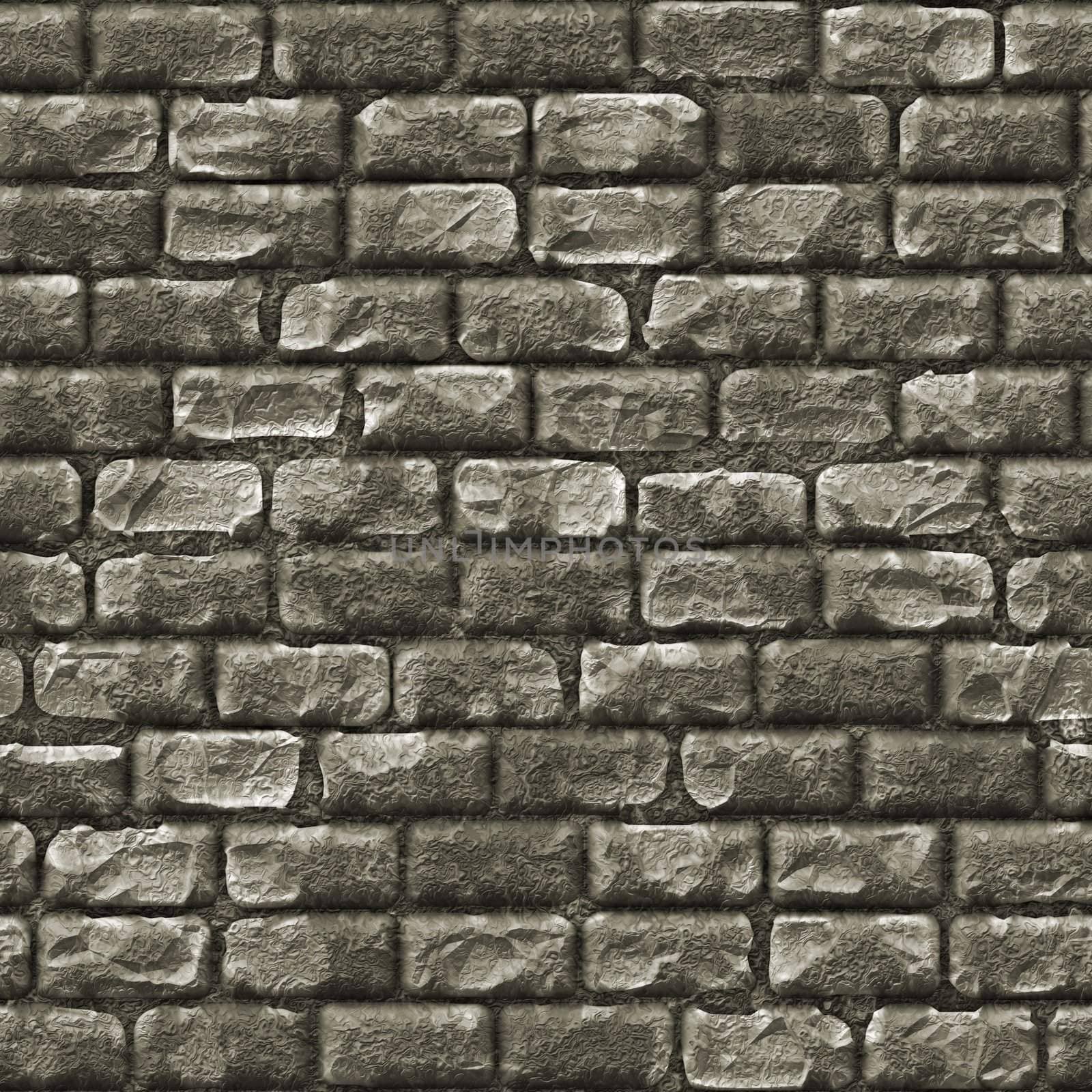 Seamless Stone Brick Wall by kentoh