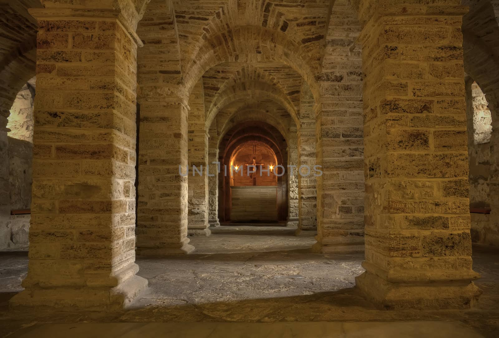 Medieval underground chapel for silent prayer
