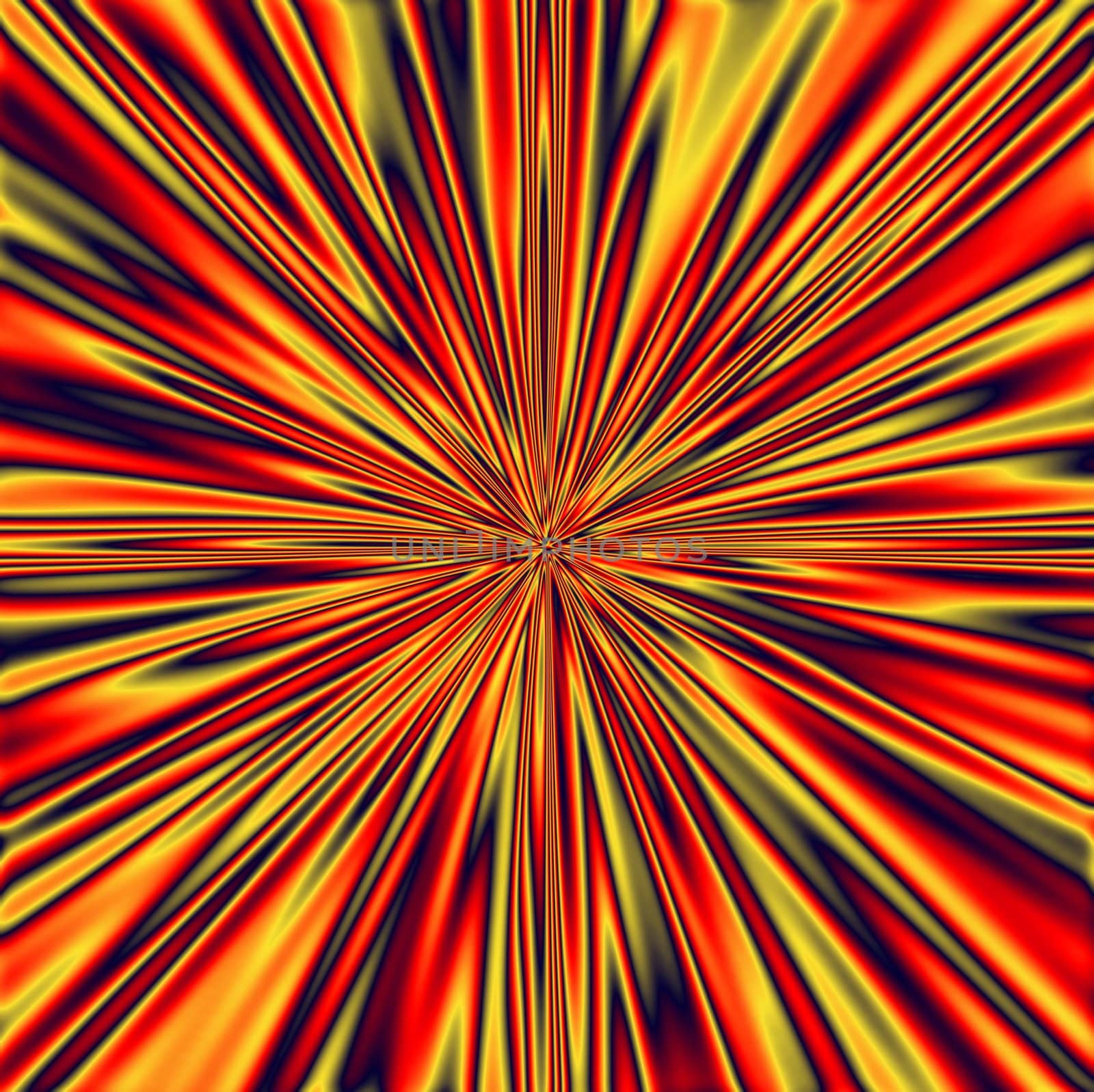 splashing abstract glowing red and yellow lines from the center